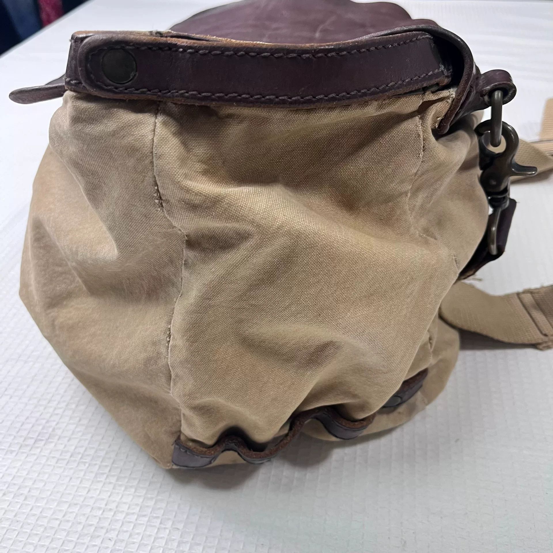 Vintage Vintage Canvas Leather Crossbody Bag Size ONE SIZE - 7 Thumbnail