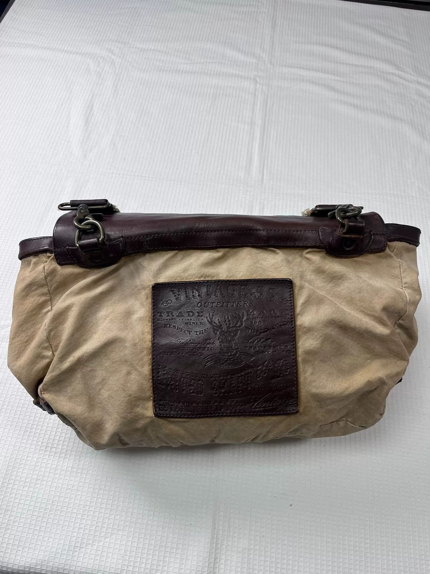 Vintage Vintage Canvas Leather Crossbody Bag Size ONE SIZE - 2 Thumbnail