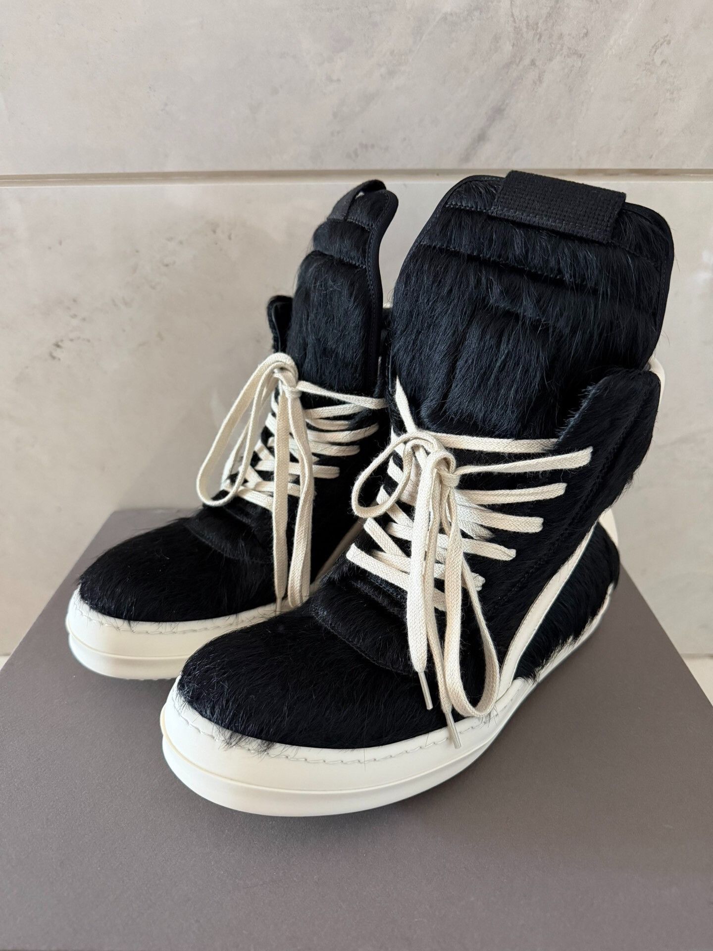 Rick Owens Rick Owens Horsehair Inverted Triangle High-Top Size US 7 / EU 40 - 3 Thumbnail