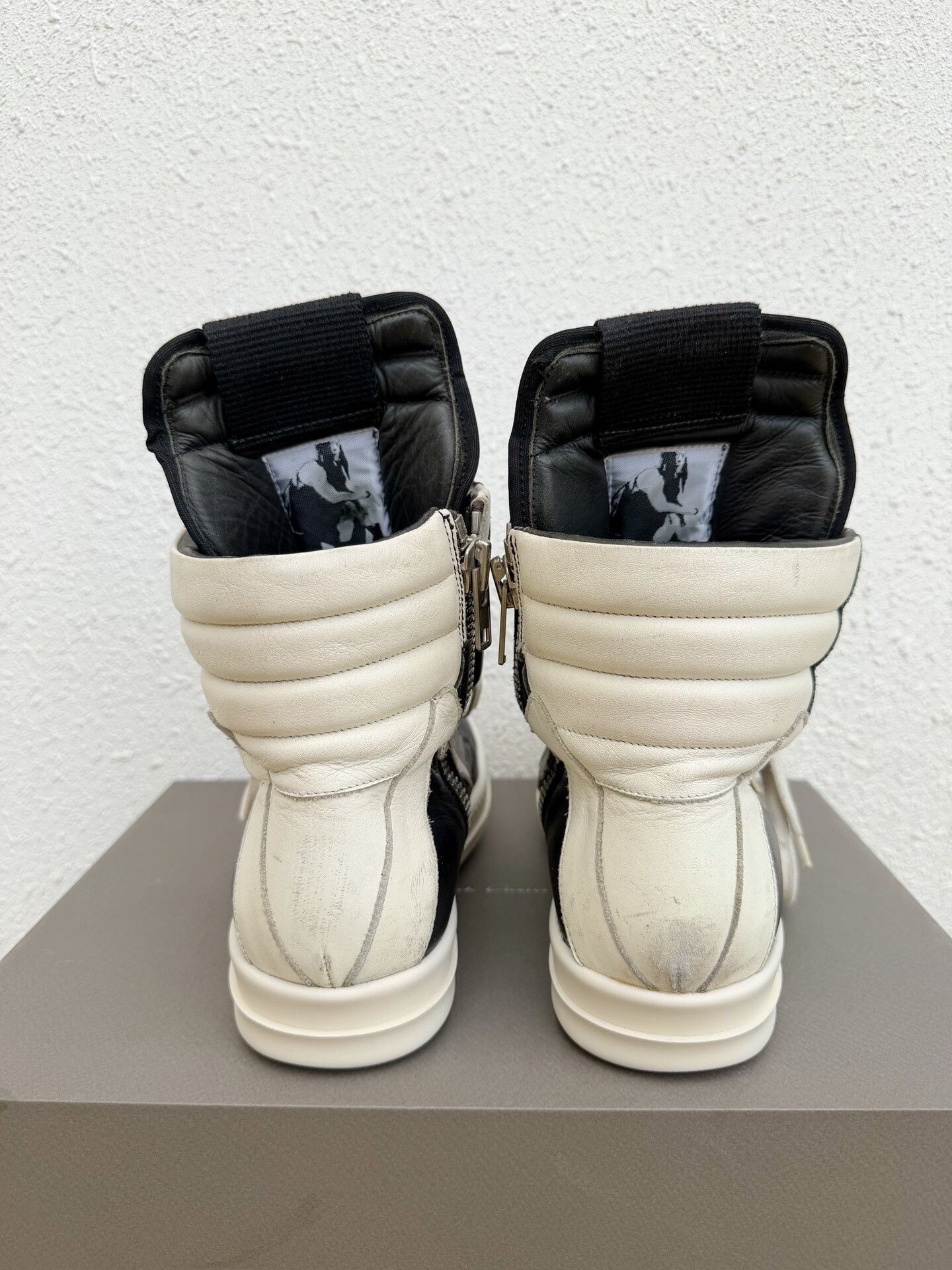 Rick Owens Rick Owens Women's Black White High-Top Size US 5 / IT 35 - 7 Thumbnail