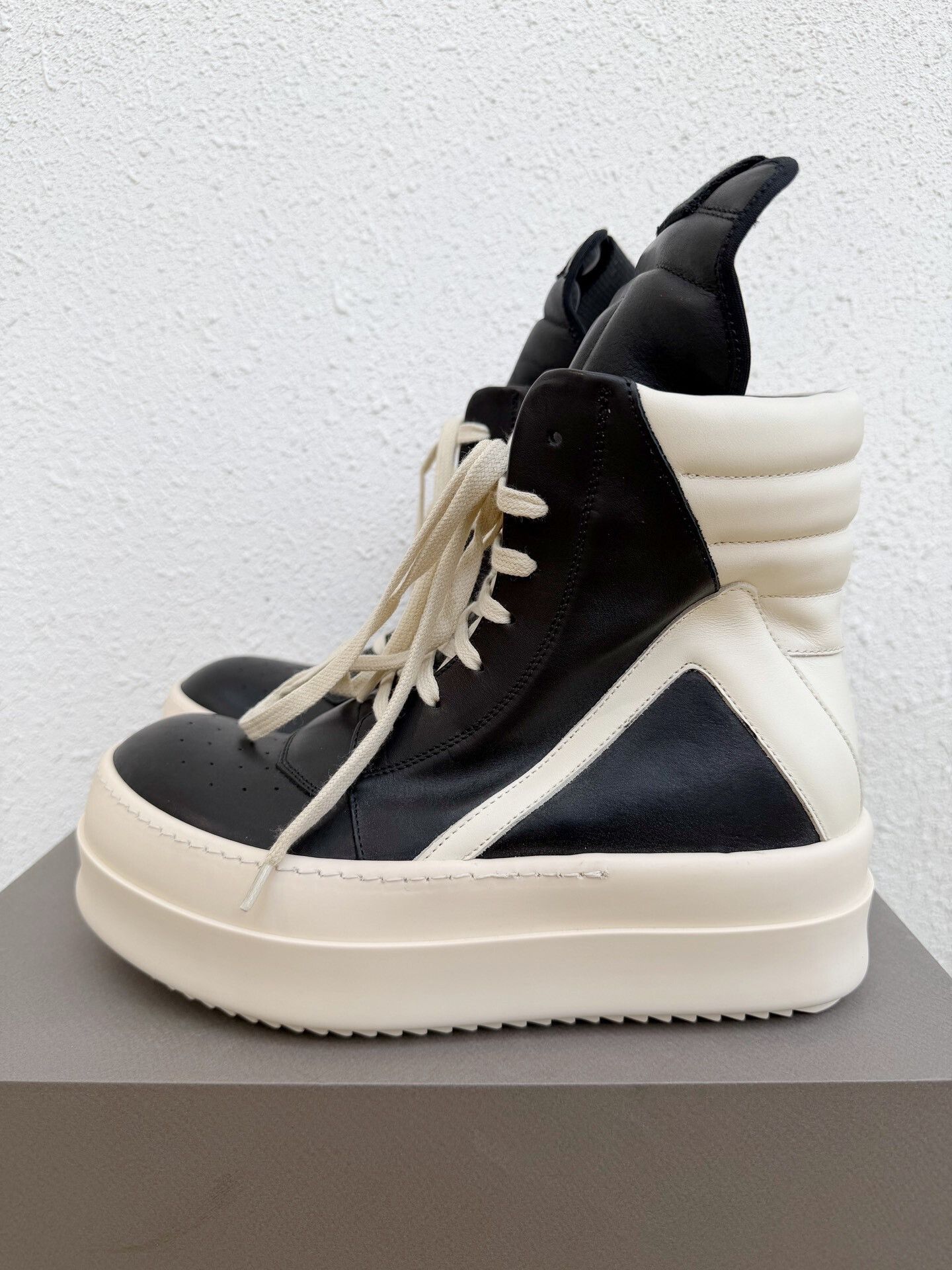 Rick Owens Rick Owens Women's Platform High-Top Black White Size US 7 / IT 37 - 4 Thumbnail