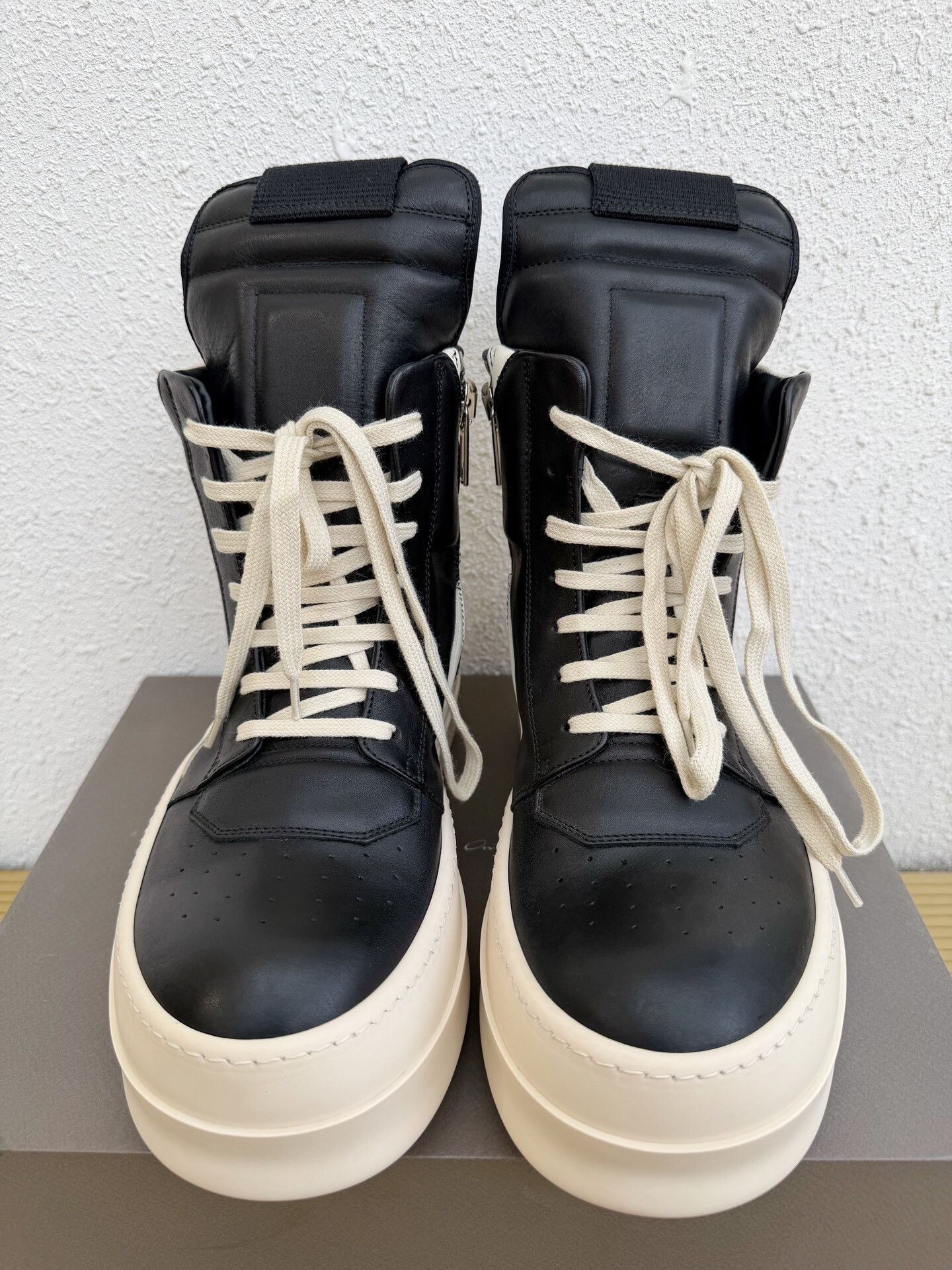 Rick Owens Rick Owens Women's Platform High-Top Black White Size US 7 / IT 37 - 3 Thumbnail