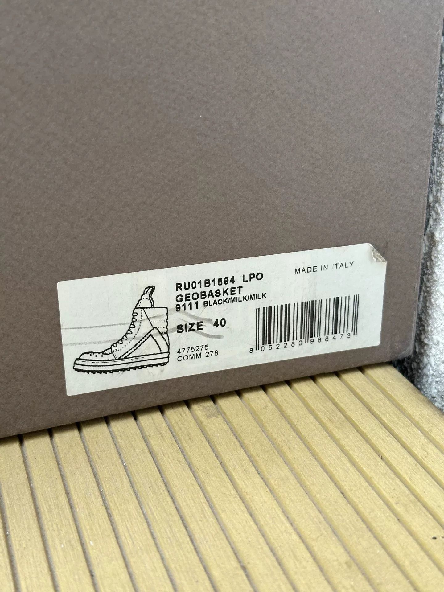 Rick Owens Rick Owens Inverted Triangle Black White Calf Size US 7 / EU 40 - 8 Thumbnail