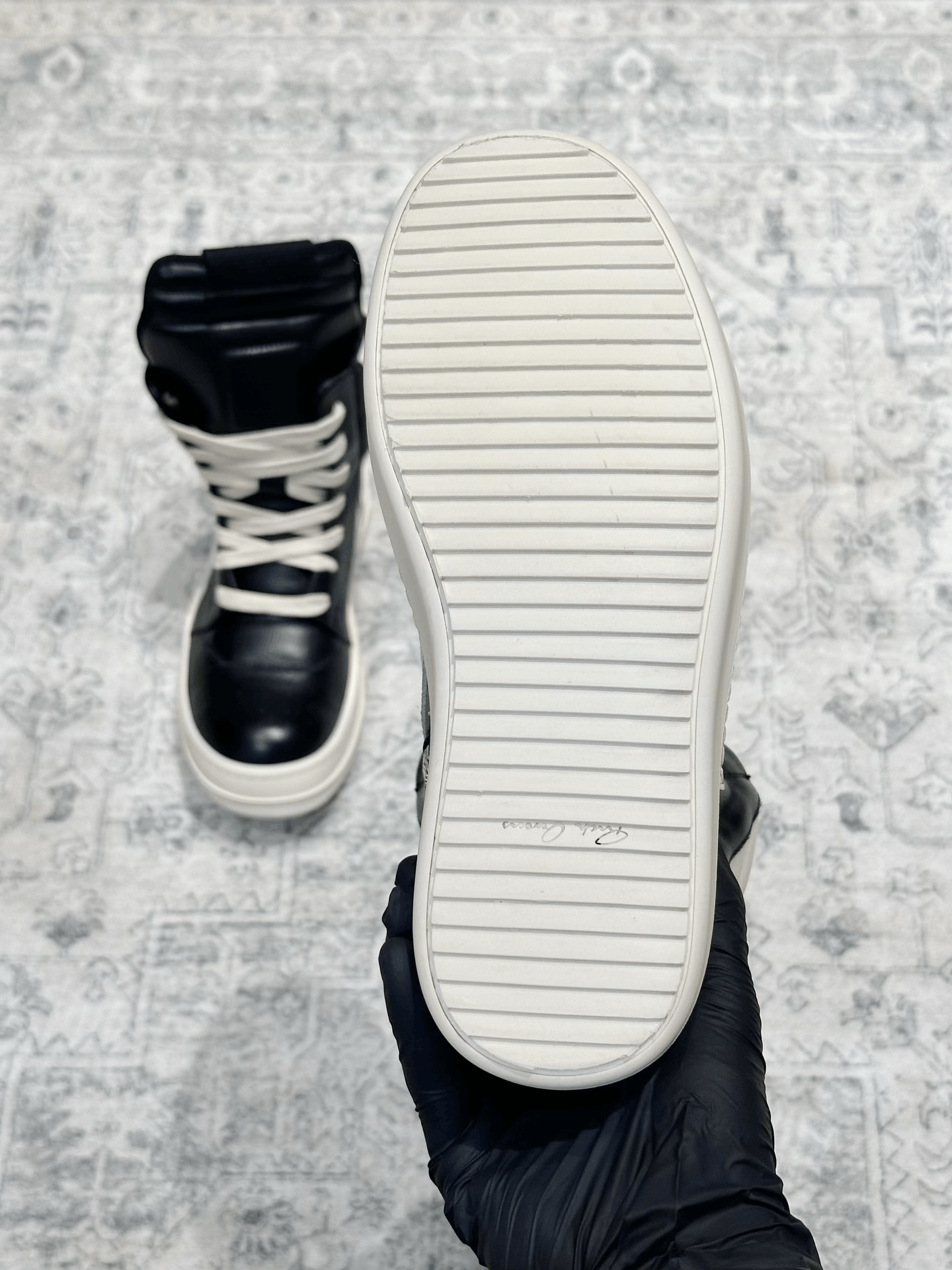 Rick Owens Rick Owens Classic Leather High-Top Size US 5 / IT 35 - 8 Thumbnail