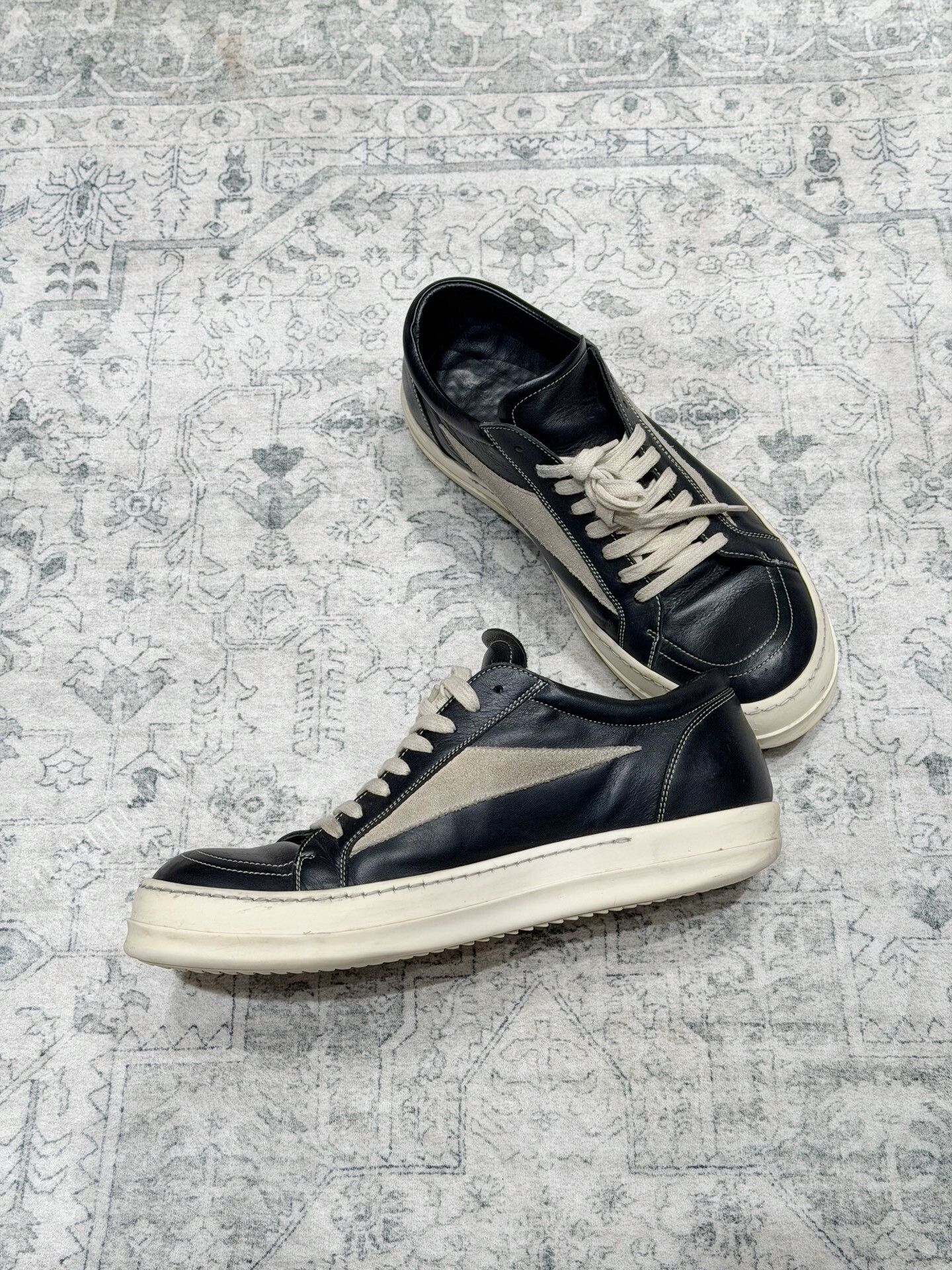 Rick Owens Rick Owens Leather Low-Top Sneakers Size US 10 / EU 43 - 3 Thumbnail