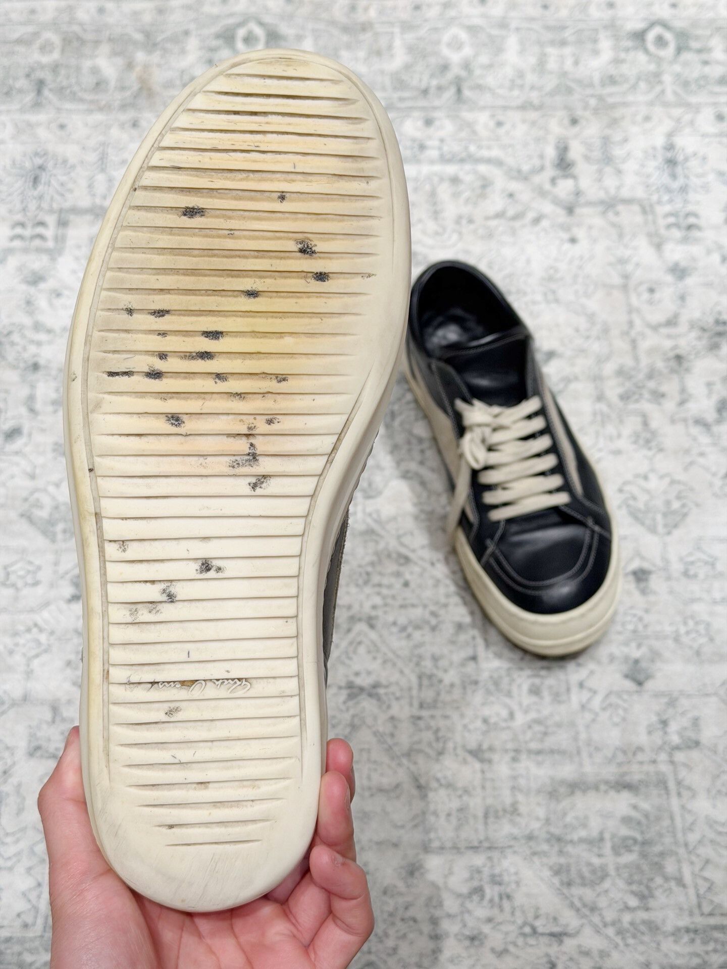 Rick Owens Rick Owens Leather Low-Top Sneakers Size US 10 / EU 43 - 7 Thumbnail