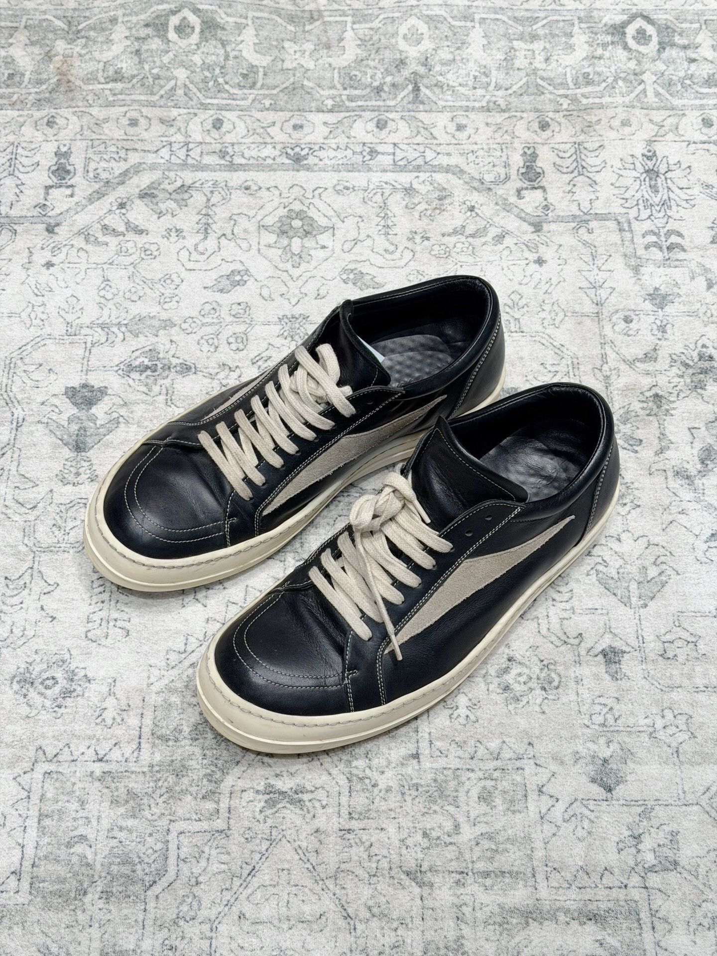 Rick Owens Rick Owens Leather Low-Top Sneakers Size US 10 / EU 43 - 4 Thumbnail