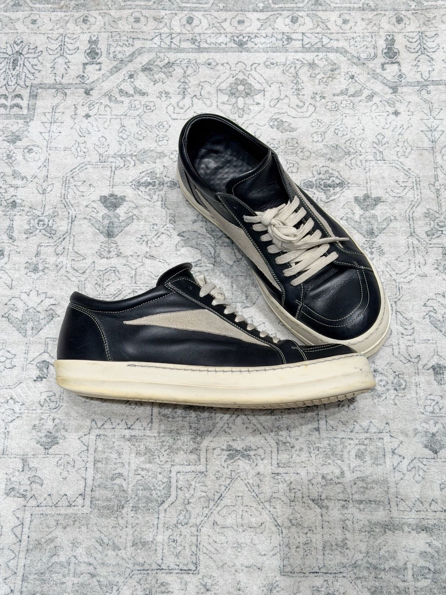 Rick Owens Rick Owens Leather Low-Top Sneakers Size US 10 / EU 43 - 2 Thumbnail