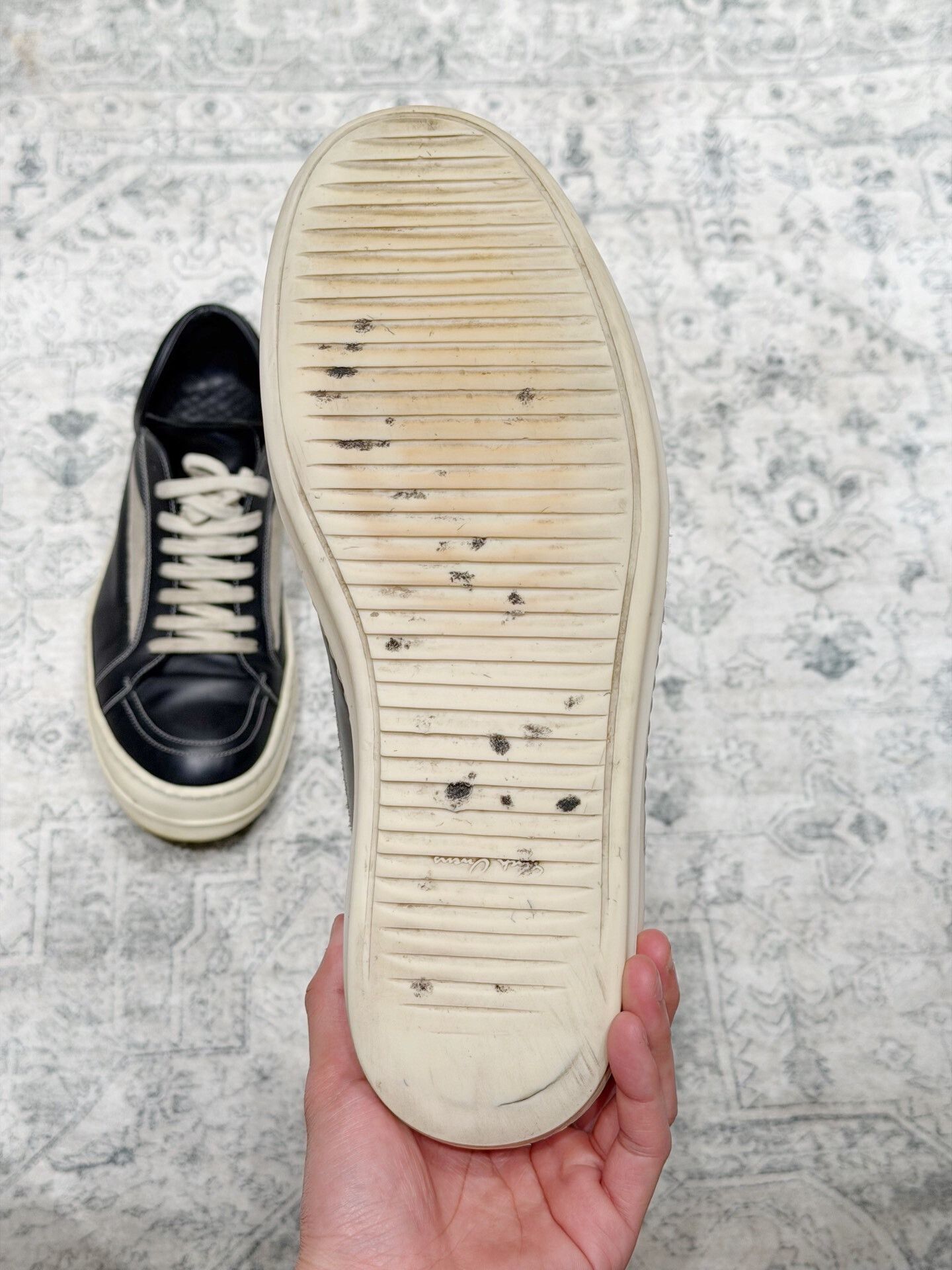 Rick Owens Rick Owens Leather Low-Top Sneakers Size US 10 / EU 43 - 8 Thumbnail