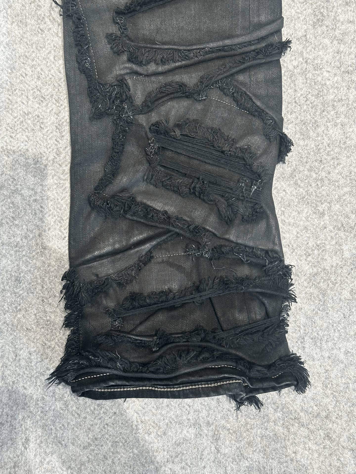 Rick Owens Drkshdw Rick Owens DRKSHDW Distressed Wax Pants Size US 32 / EU 48 - 5 Thumbnail
