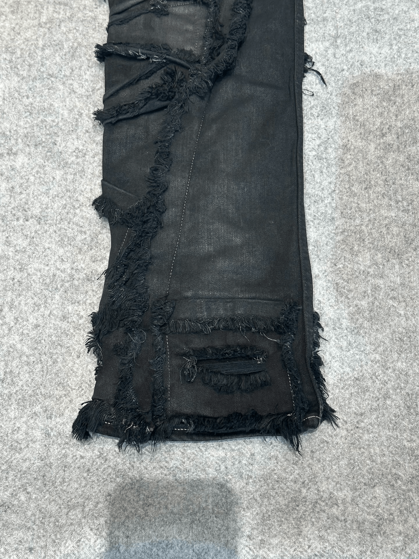 Rick Owens Drkshdw Rick Owens DRKSHDW Distressed Wax Pants Size US 32 / EU 48 - 6 Thumbnail