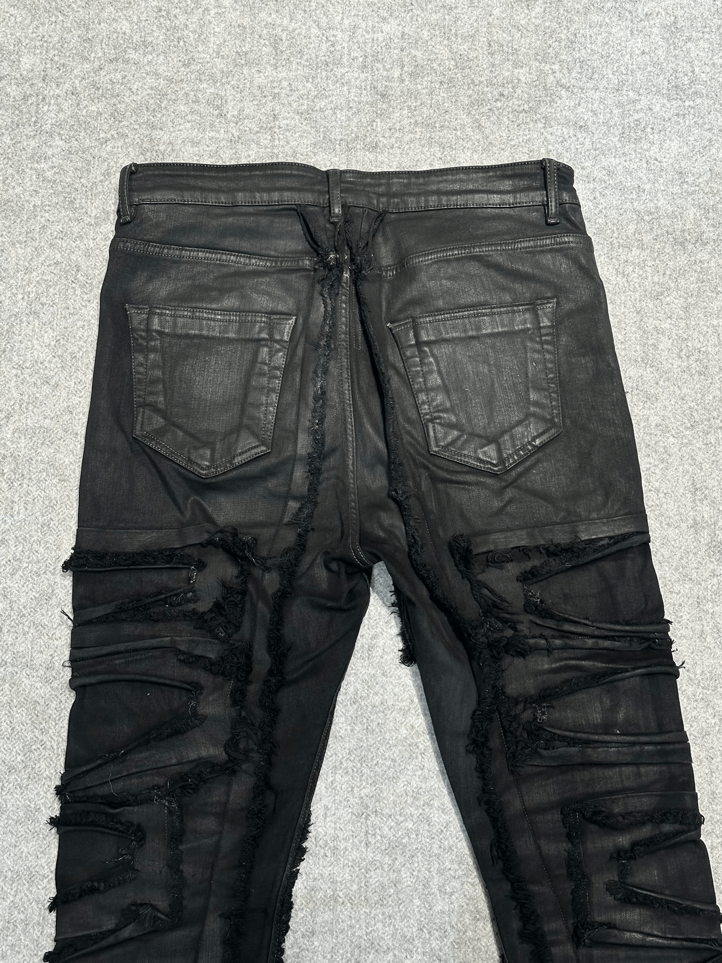Rick Owens Drkshdw Rick Owens DRKSHDW Distressed Wax Pants Size US 32 / EU 48 - 4 Thumbnail