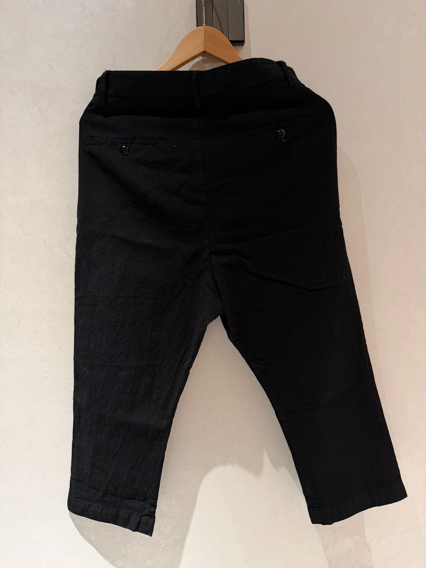 Rick Owens Rick Owens Men's Black Cropped Suit Pants Size US 30 / EU 46 - 2 Thumbnail
