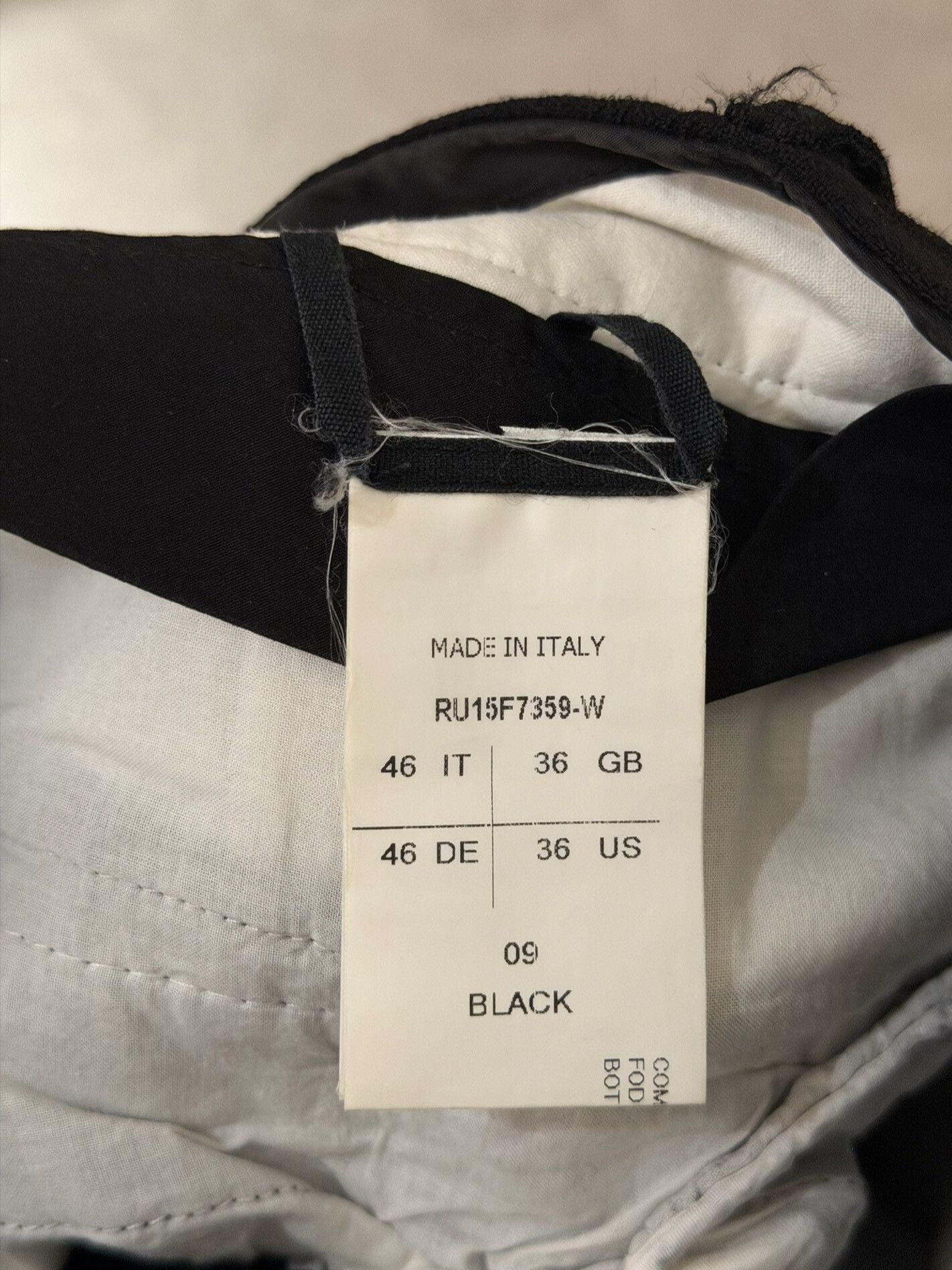 Rick Owens Rick Owens Men's Black Cropped Suit Pants Size US 30 / EU 46 - 3 Thumbnail