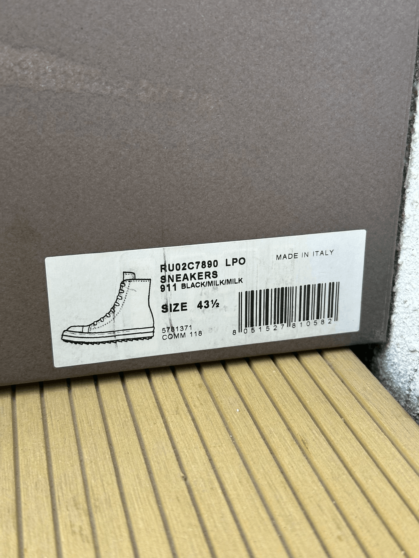 Rick Owens Rick Owens Leather High-Top Sneakers Size US 10.5 / EU 43-44 - 9 Thumbnail