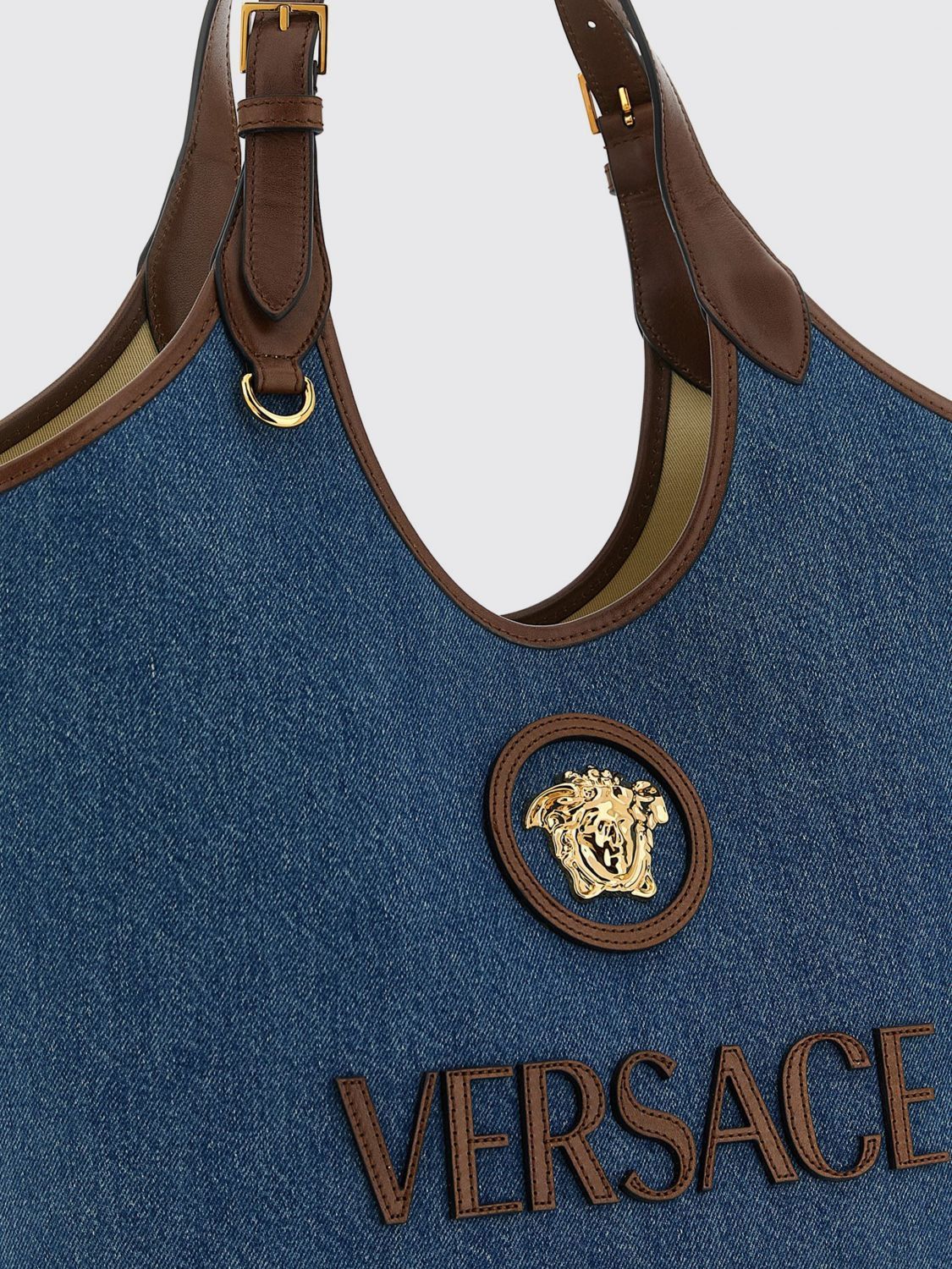 Versace Versace Tote Bag Woman Denim Size ONE SIZE - 3 Thumbnail