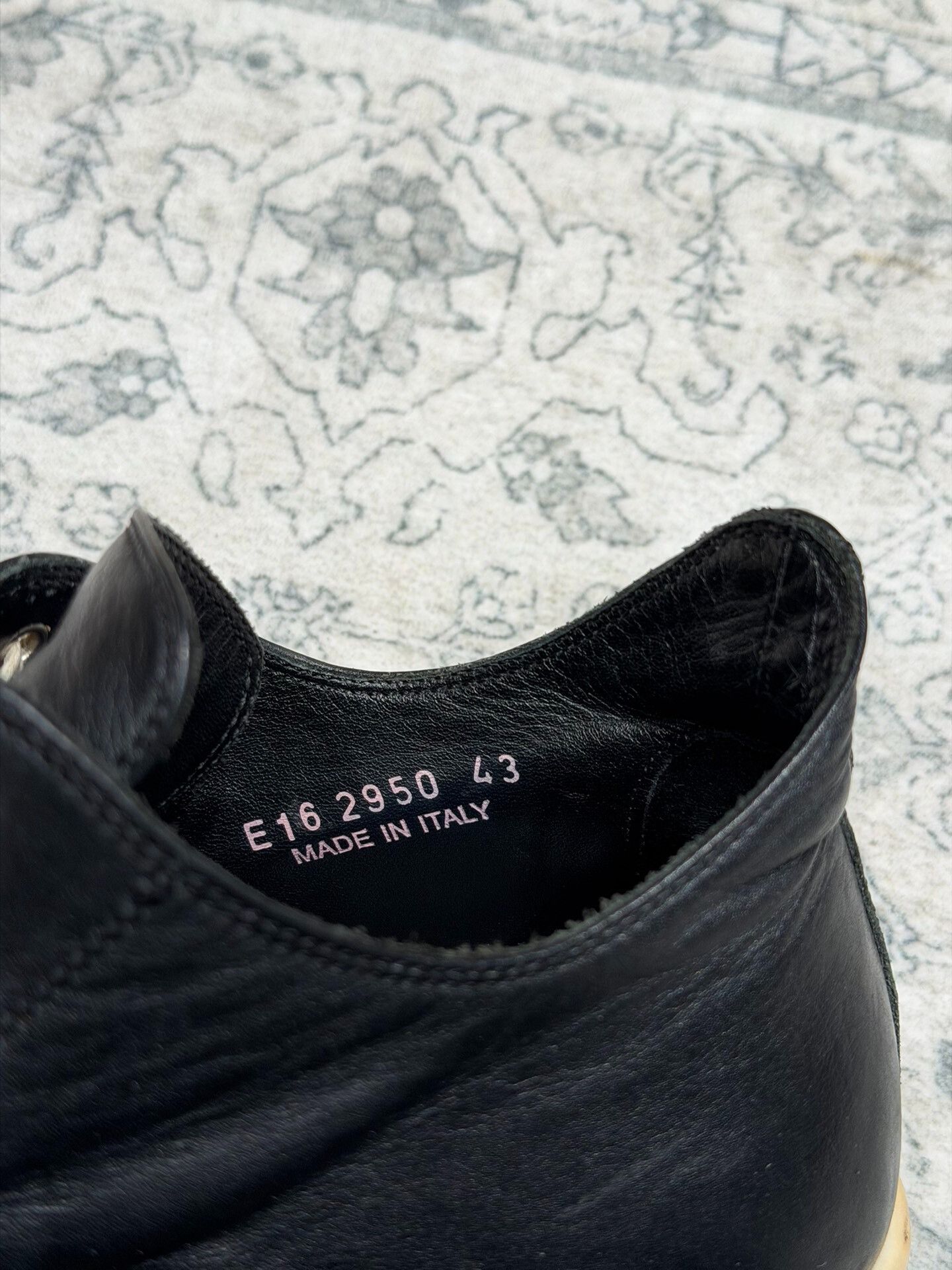 Rick Owens Rick Owens Low-Top Leather Black White Size US 10 / EU 43 - 7 Thumbnail