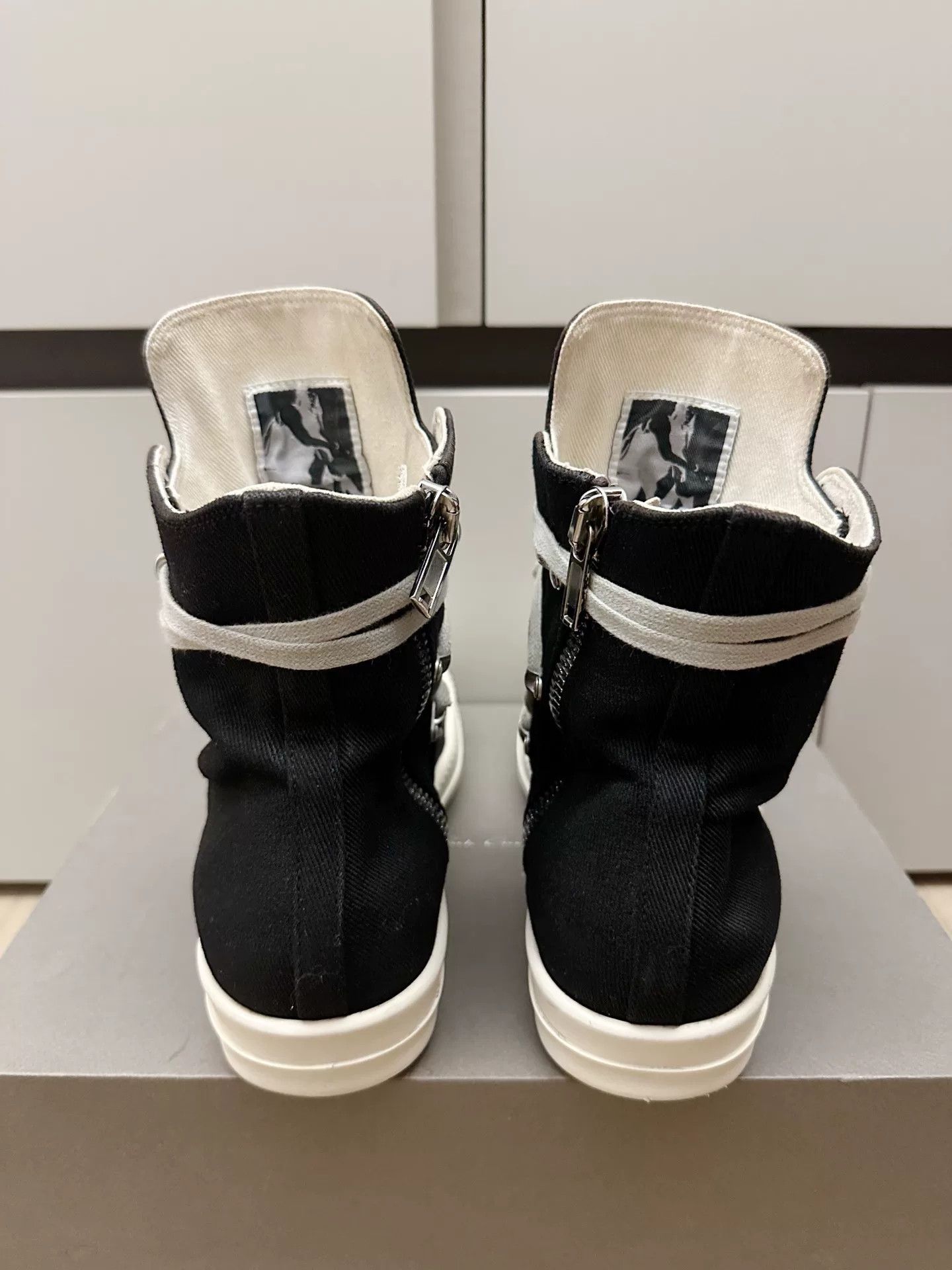 Rick Owens Drkshdw Rick Owens DRKSHDW High-Top Canvas Sneakers Size US 7 / EU 40 - 6 Thumbnail
