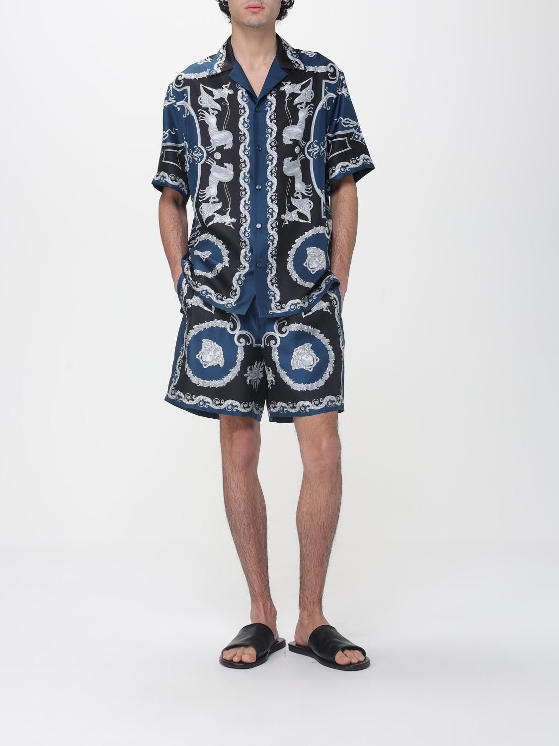 Versace Versace Shirt Men Blue Size US L / EU 52-54 / 3 - 2 Thumbnail
