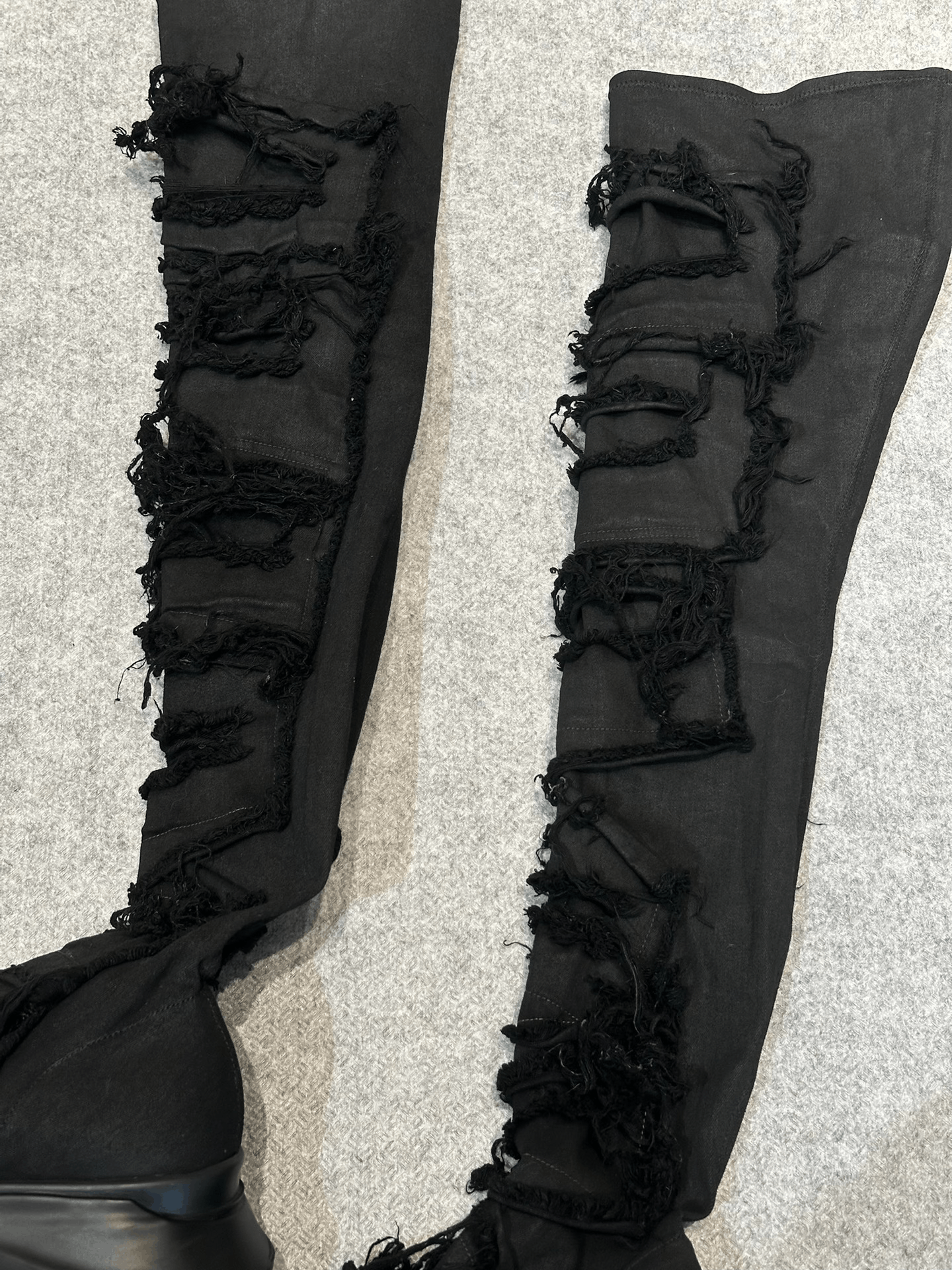 Rick Owens Drkshdw Rick Owens Platform Distressed Elastic Boots Size US 7 / EU 40 - 2 Thumbnail
