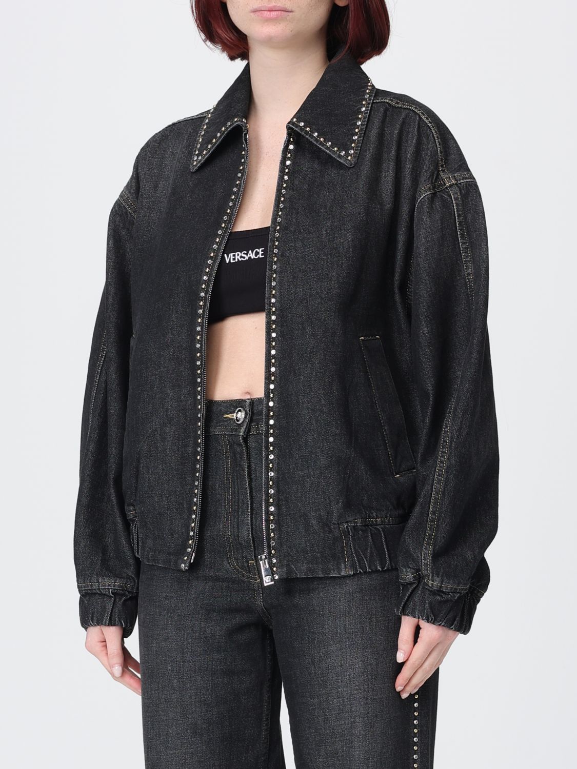 Versace Versace Jacket Woman Black Size XS / US 0-2 / IT 36-38 - 4 Thumbnail