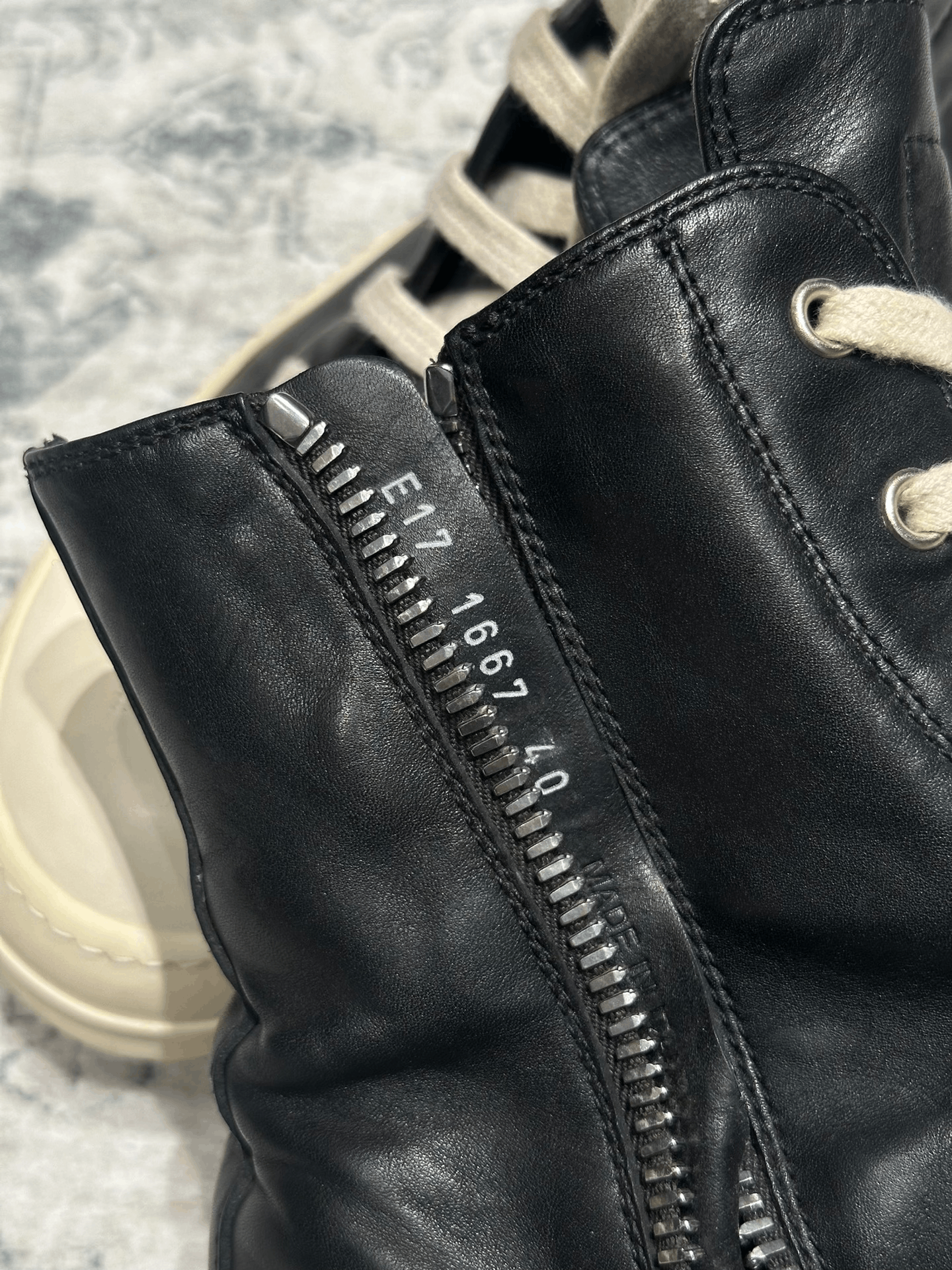 Rick Owens Rick Owens High-Top Leather Sneakers Size US 7 / EU 40 - 7 Thumbnail