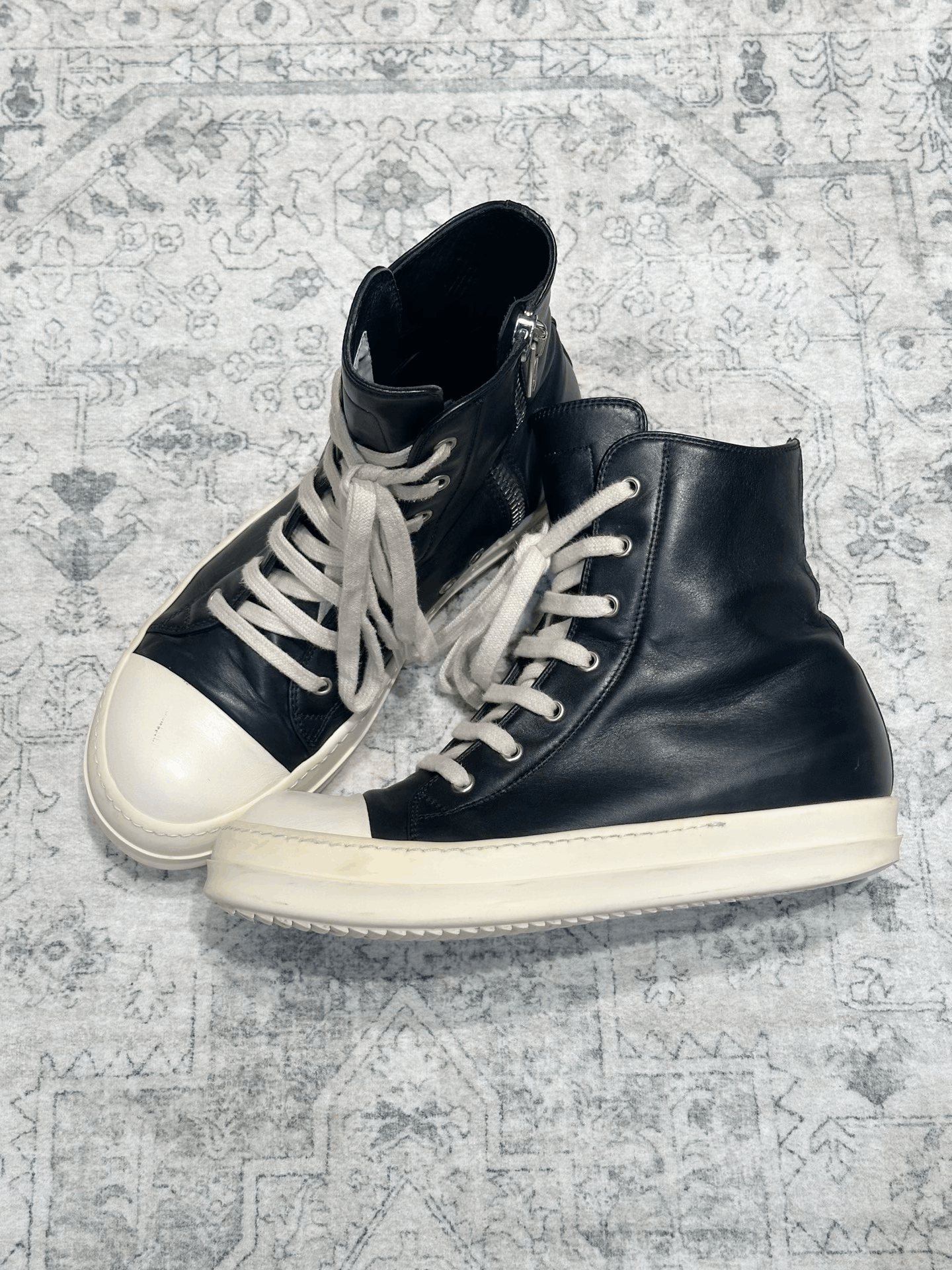 Rick Owens Rick Owens High-Top Leather Sneakers Size US 7 / EU 40 - 5 Thumbnail