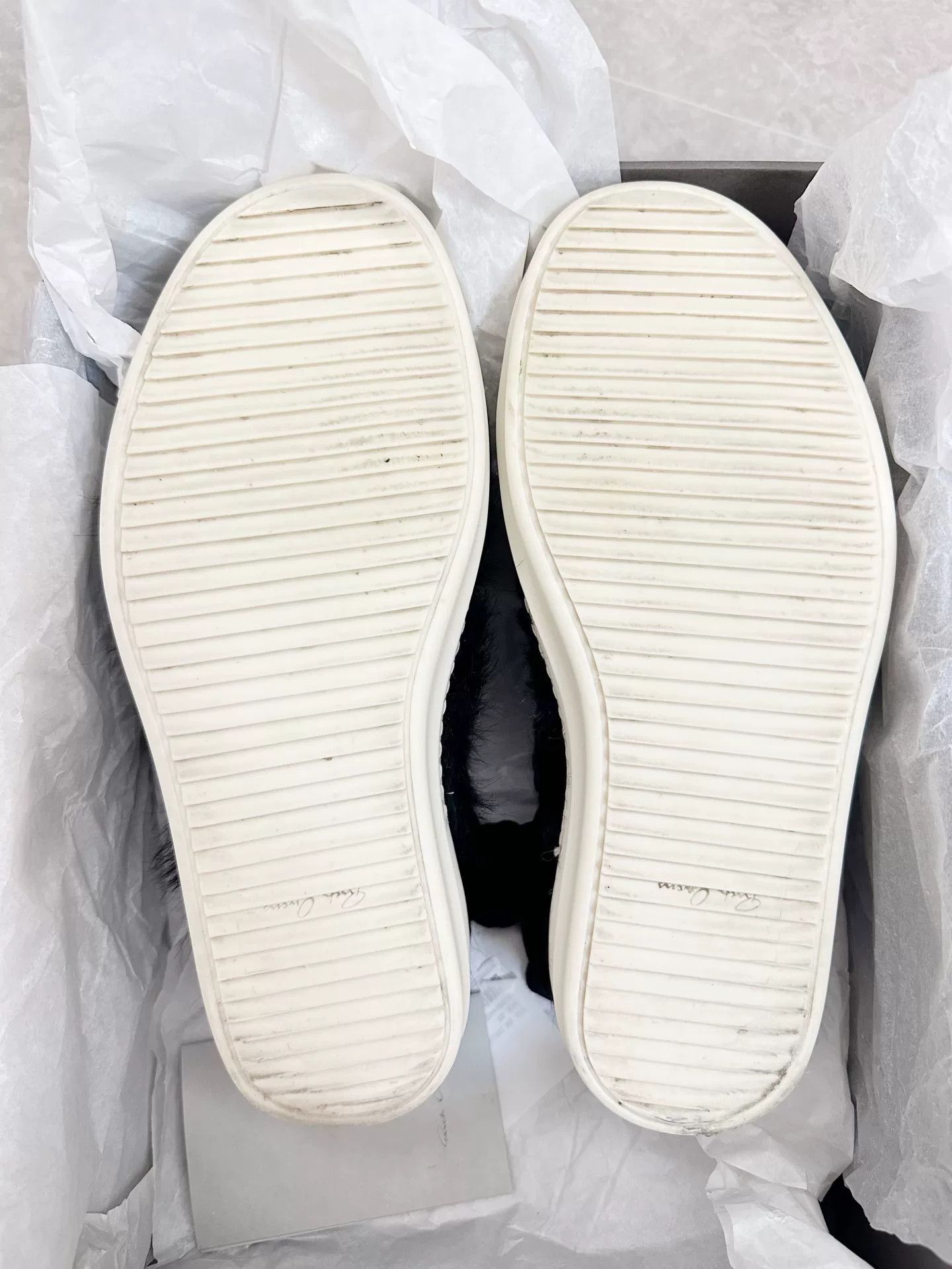 Rick Owens Rick Owens Horse Hair Low-Top Sneakers Size US 7 / EU 40 - 7 Thumbnail