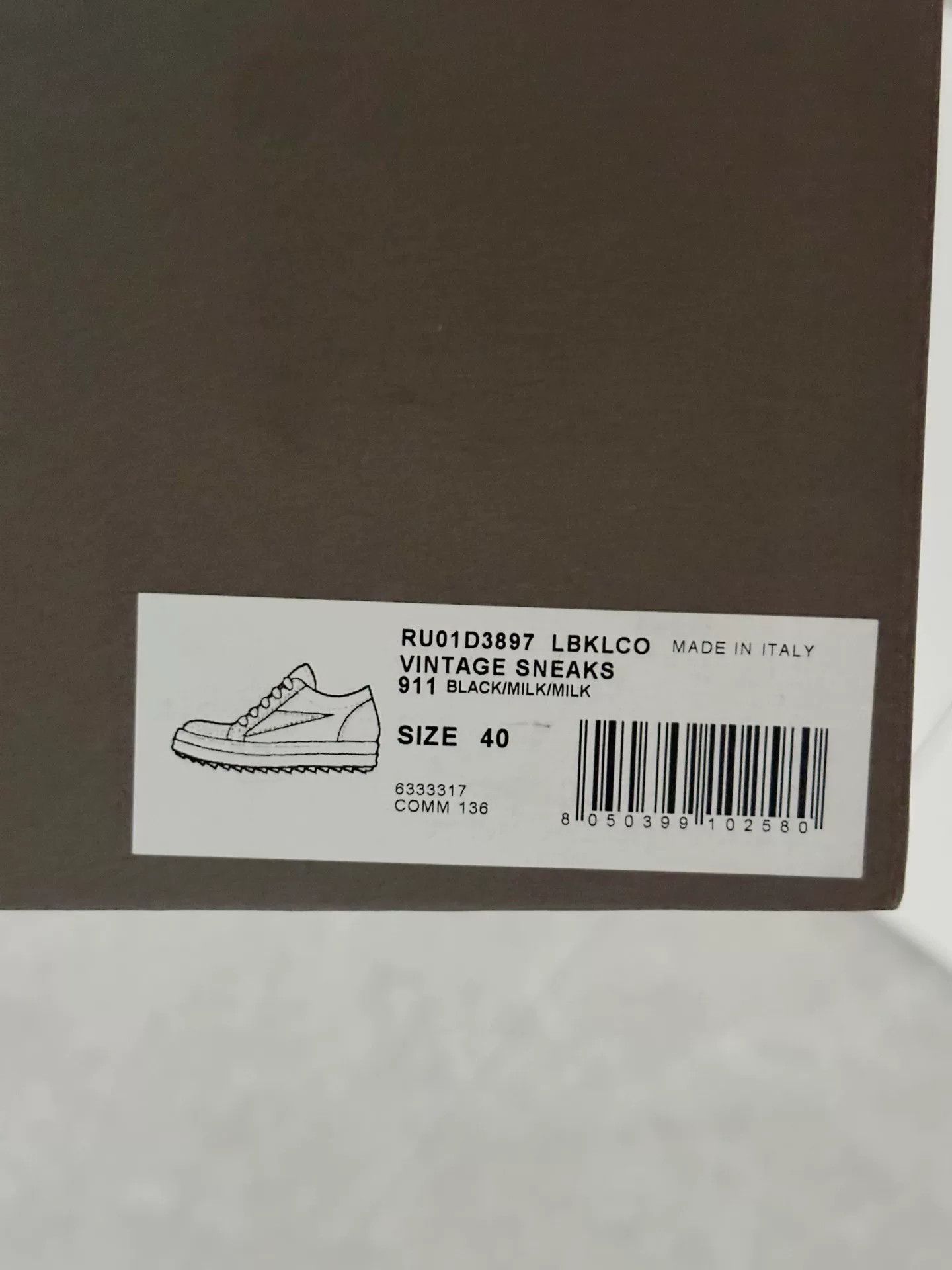 Rick Owens Rick Owens Lychee Leather Low-Top Sneakers Size US 7 / EU 40 - 9 Thumbnail