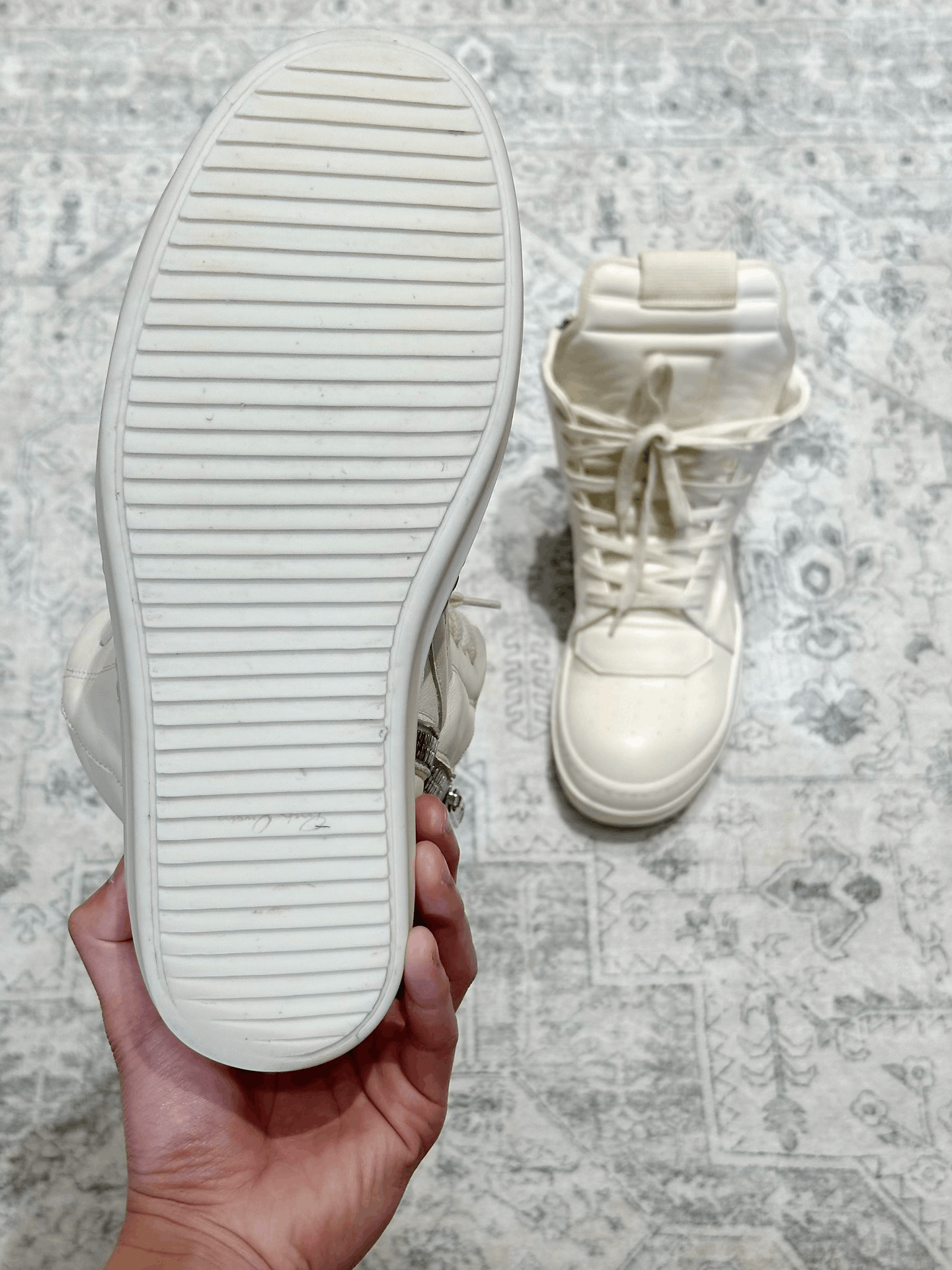 Rick Owens Rick Owens Milk White Inverted Triangle New Size US 7 / EU 40 - 7 Thumbnail