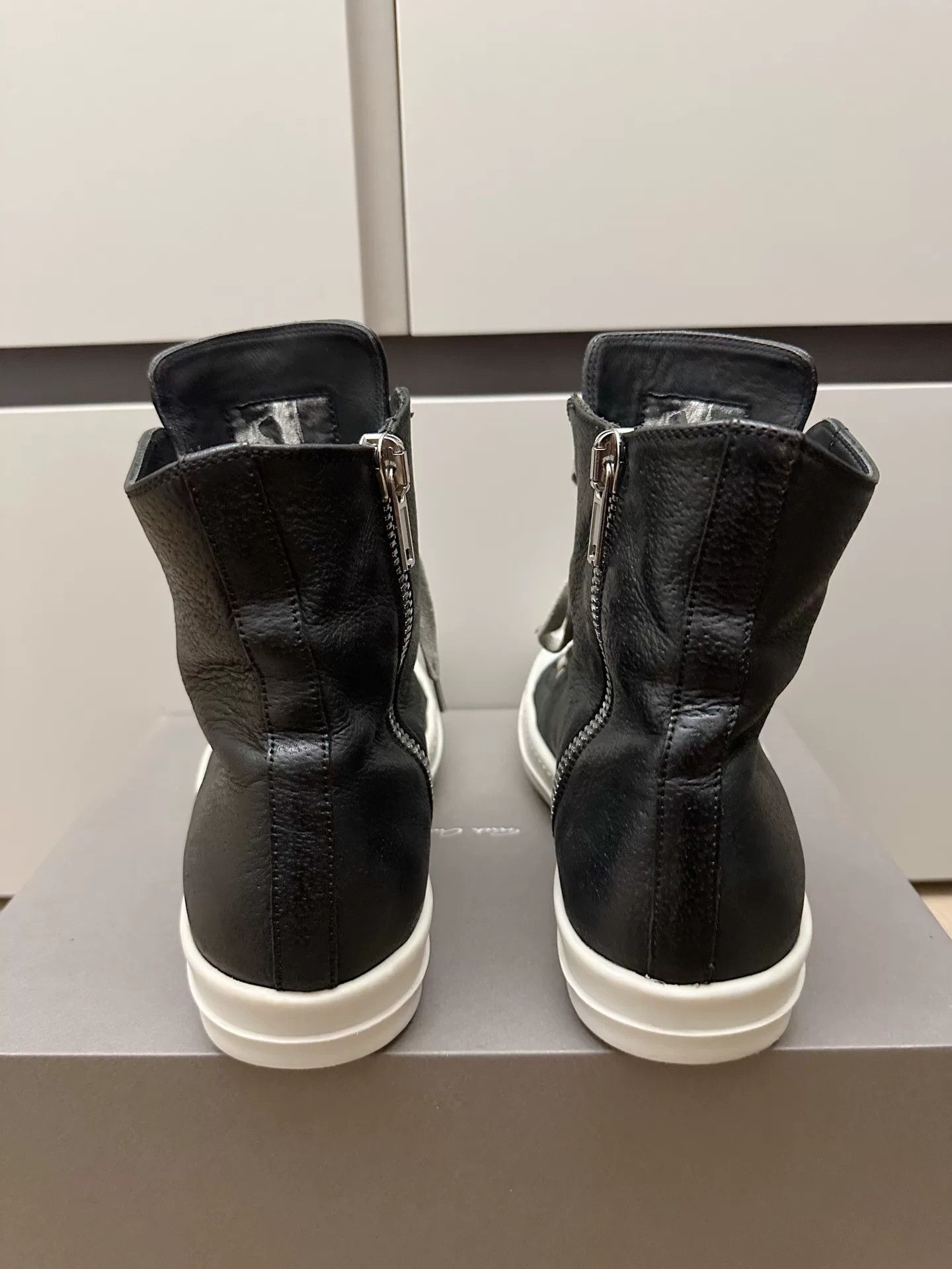 Rick Owens Ricki Owens RO High-Top Leather Zipper Sneakers Size US 7 / EU 40 - 6 Thumbnail