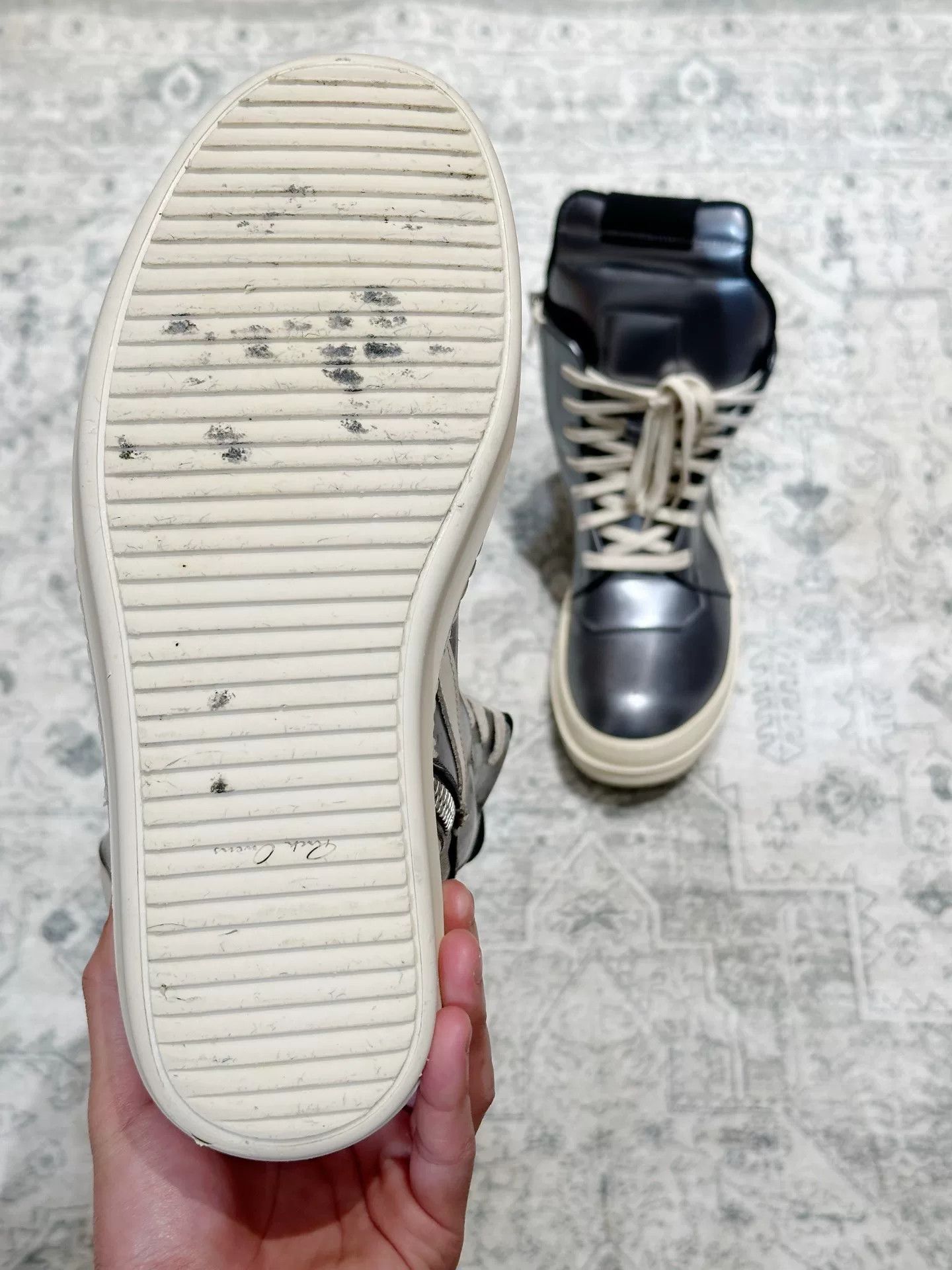 Rick Owens Rick Owens Silver Mirror High-Top Runway Size US 7.5 / EU 40-41 - 8 Thumbnail