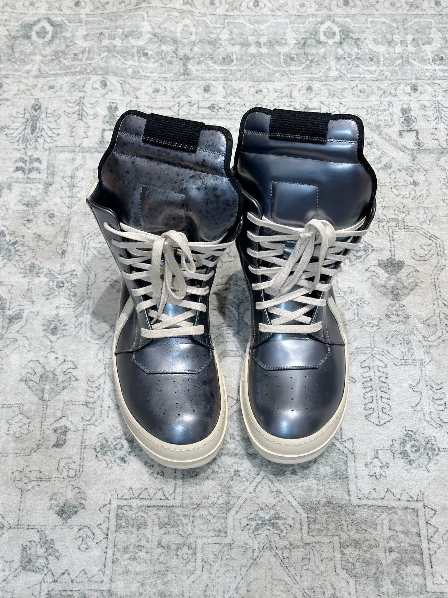 Rick Owens Rick Owens Silver Mirror High-Top Runway Size US 7.5 / EU 40-41 - 2 Thumbnail