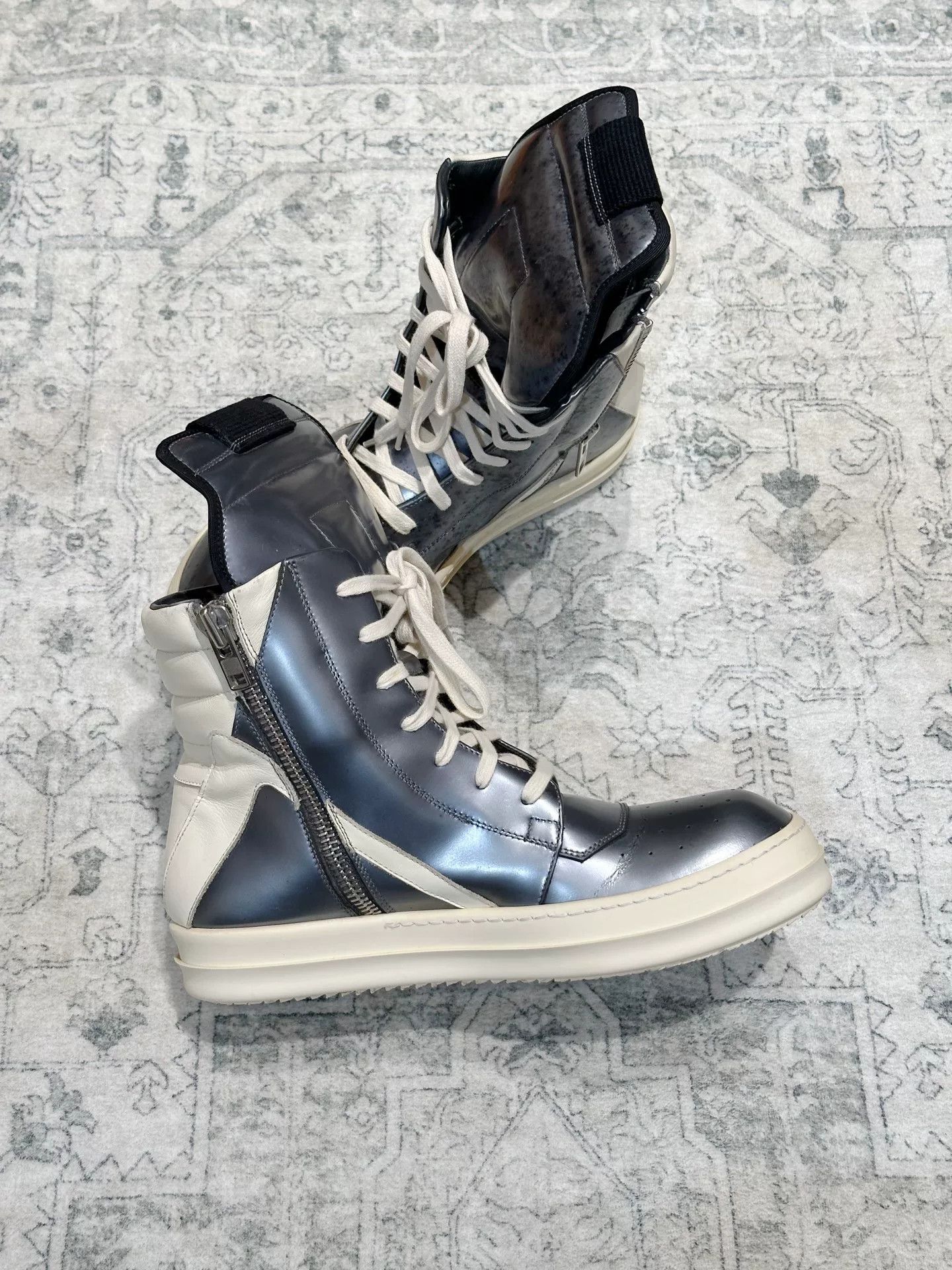 Rick Owens Rick Owens Silver Mirror High-Top Runway Size US 7.5 / EU 40-41 - 6 Thumbnail