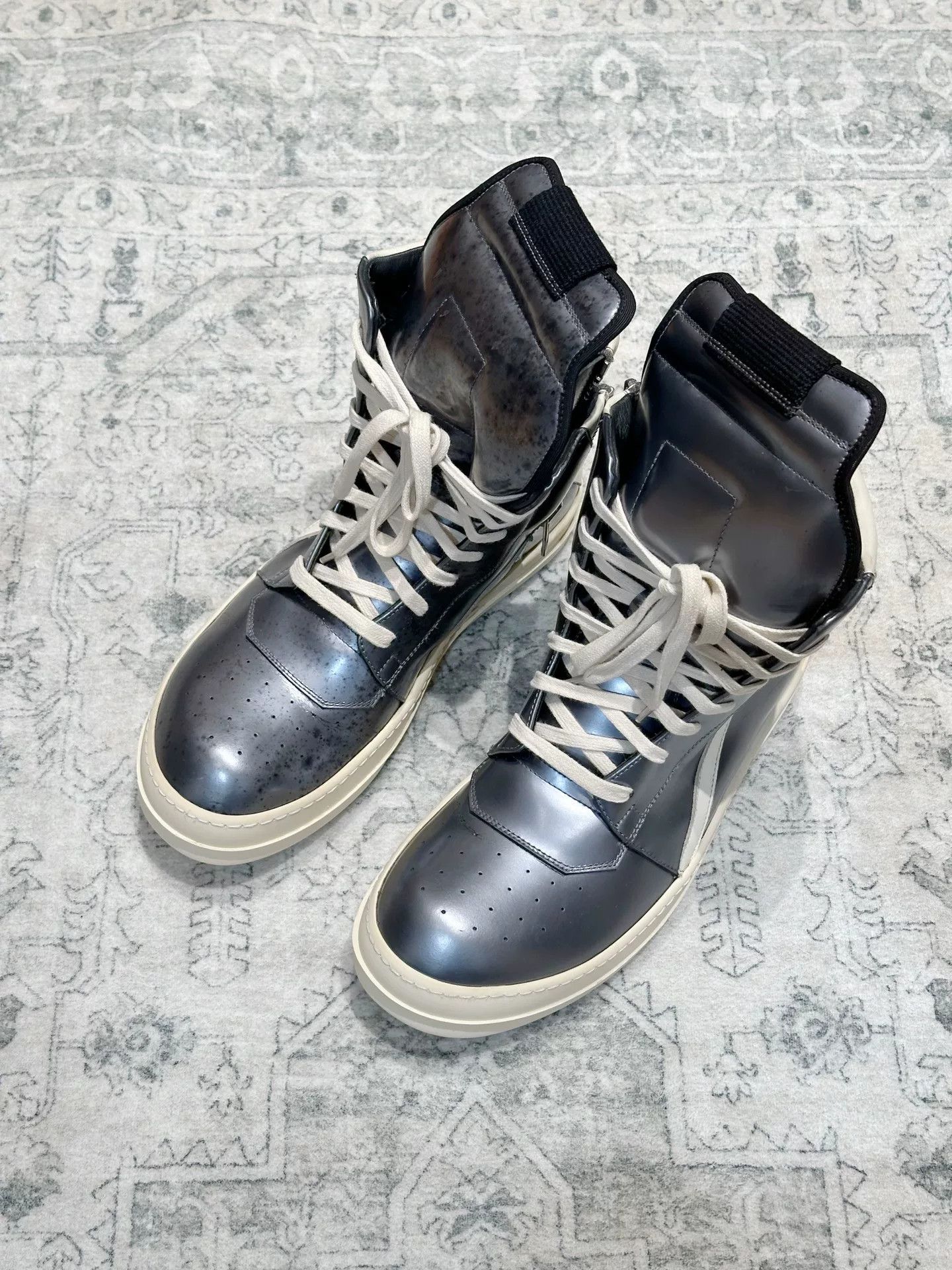 Rick Owens Rick Owens Silver Mirror High-Top Runway Size US 7.5 / EU 40-41 - 3 Thumbnail