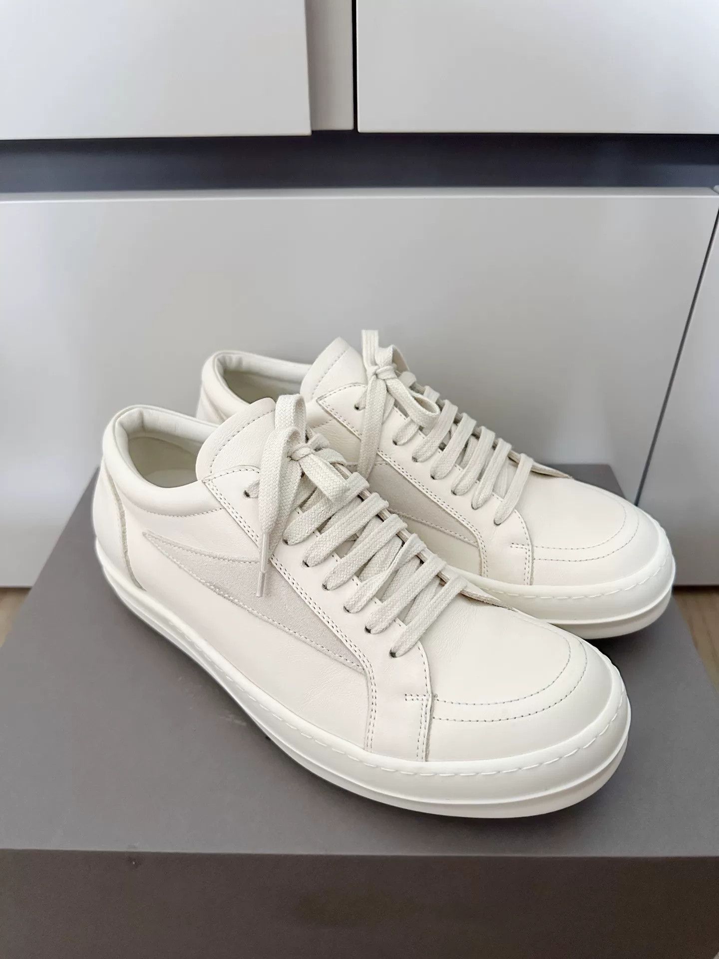 Rick Owens Rick Owens Shiny White Vans Style Shoes Size US 7 / EU 40 - 3 Thumbnail
