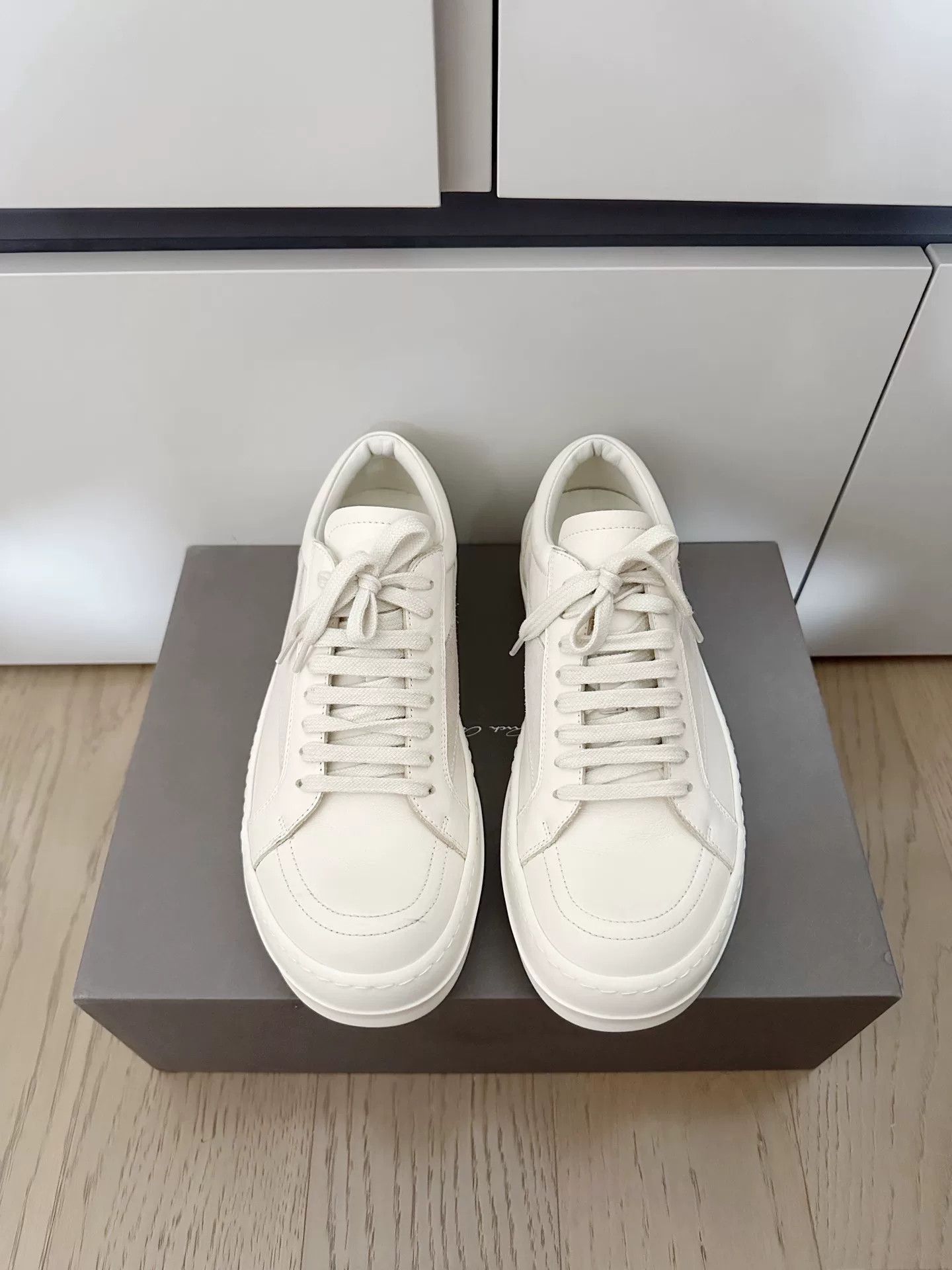 Rick Owens Rick Owens Shiny White Vans Style Shoes Size US 7 / EU 40 - 2 Thumbnail