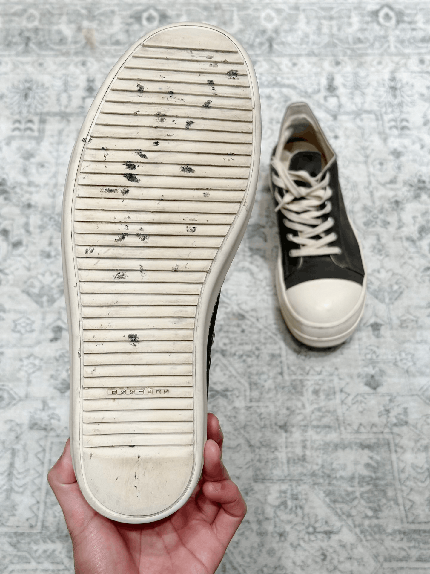 Rick Owens Rick Owens x Converse Gray Canvas Low Top Size US 11 / EU 44 - 7 Thumbnail
