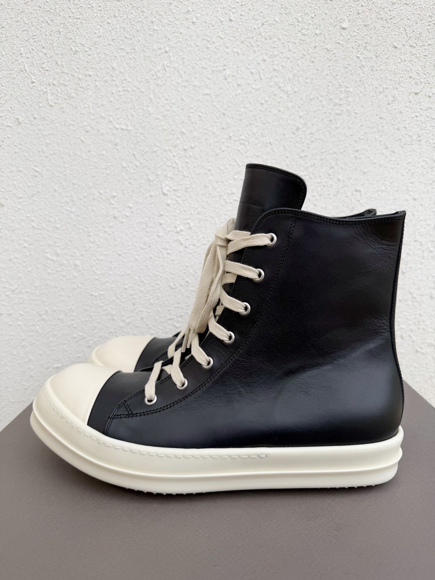 Rick Owens Rick Owens High-Top Leather Sneakers Size US 10 / EU 43 - 4 Thumbnail