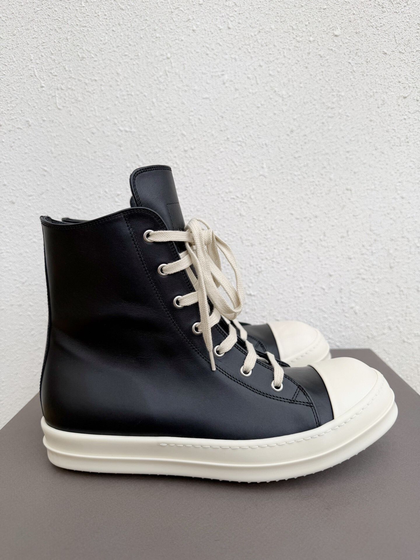 Rick Owens Rick Owens High-Top Leather Sneakers Size US 10 / EU 43 - 3 Thumbnail