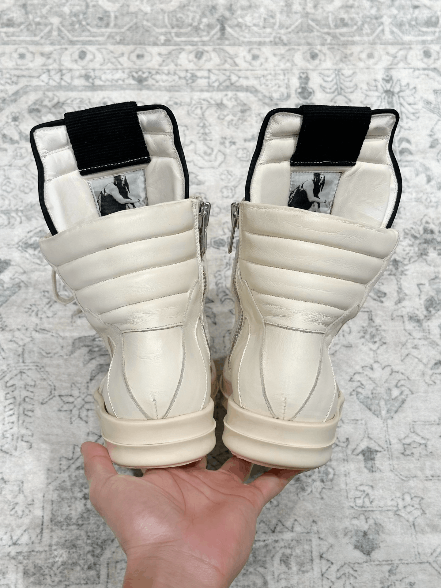 Rick Owens Rick Owens Inverted Triangle Leather High-Top Size US 5 / EU 37 - 7 Thumbnail