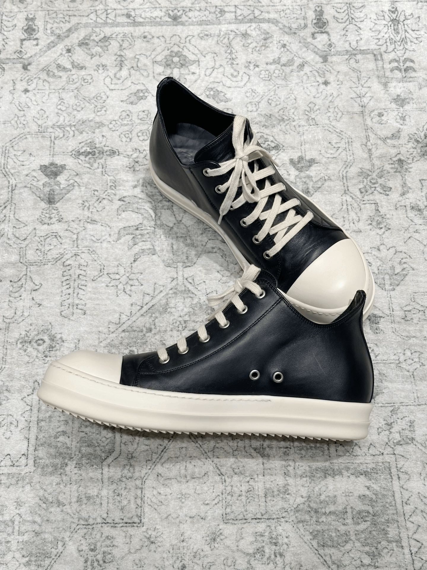 Rick Owens Rick Owens x Converse Leather Low-Top Size US 10.5 / EU 43-44 - 5 Thumbnail