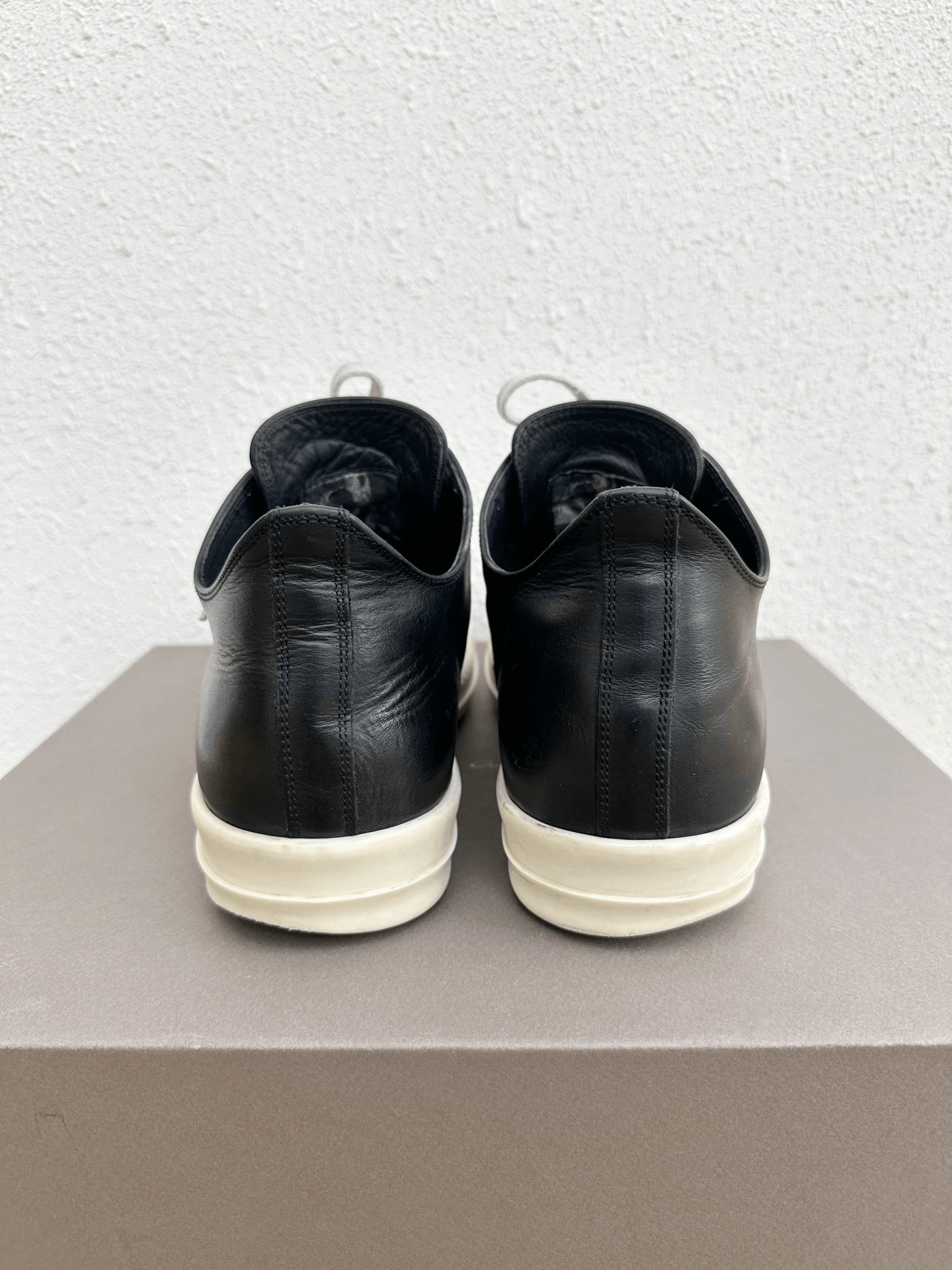 Rick Owens Rick Owens Main Line Black White Leather Low-Top Size US 10 / EU 43 - 7 Thumbnail
