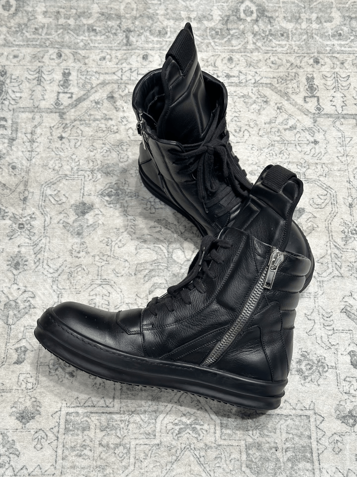 Rick Owens Rick Owens Inverted Triangle Black Leather Boots Size US 8 / EU 41 - 5 Thumbnail