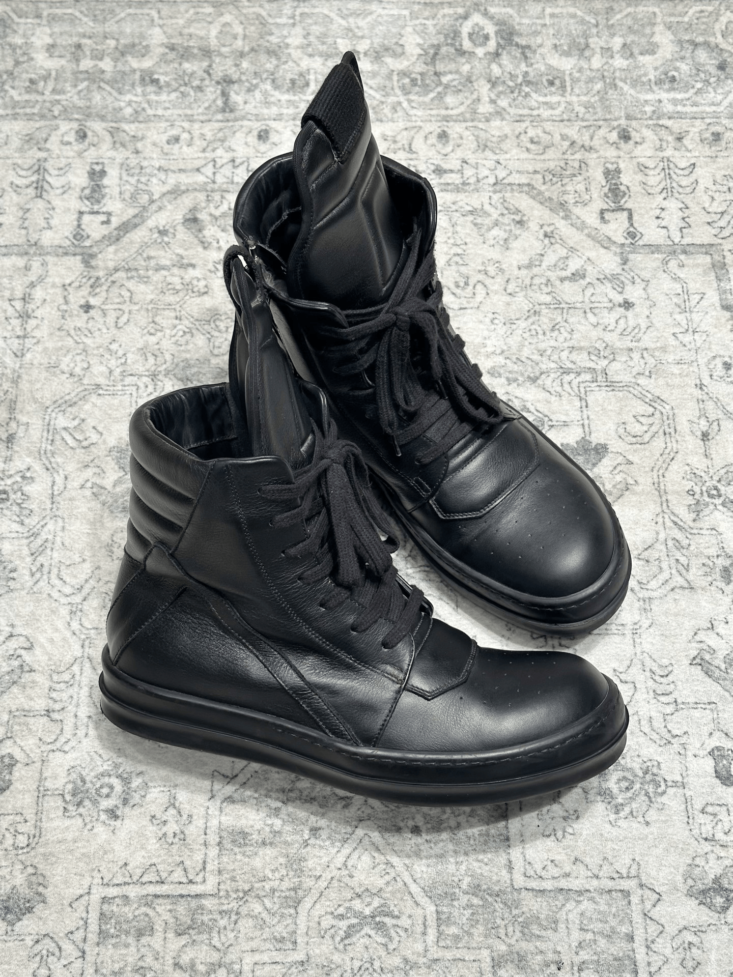 Rick Owens Rick Owens Inverted Triangle Black Leather Boots Size US 8 / EU 41 - 3 Thumbnail
