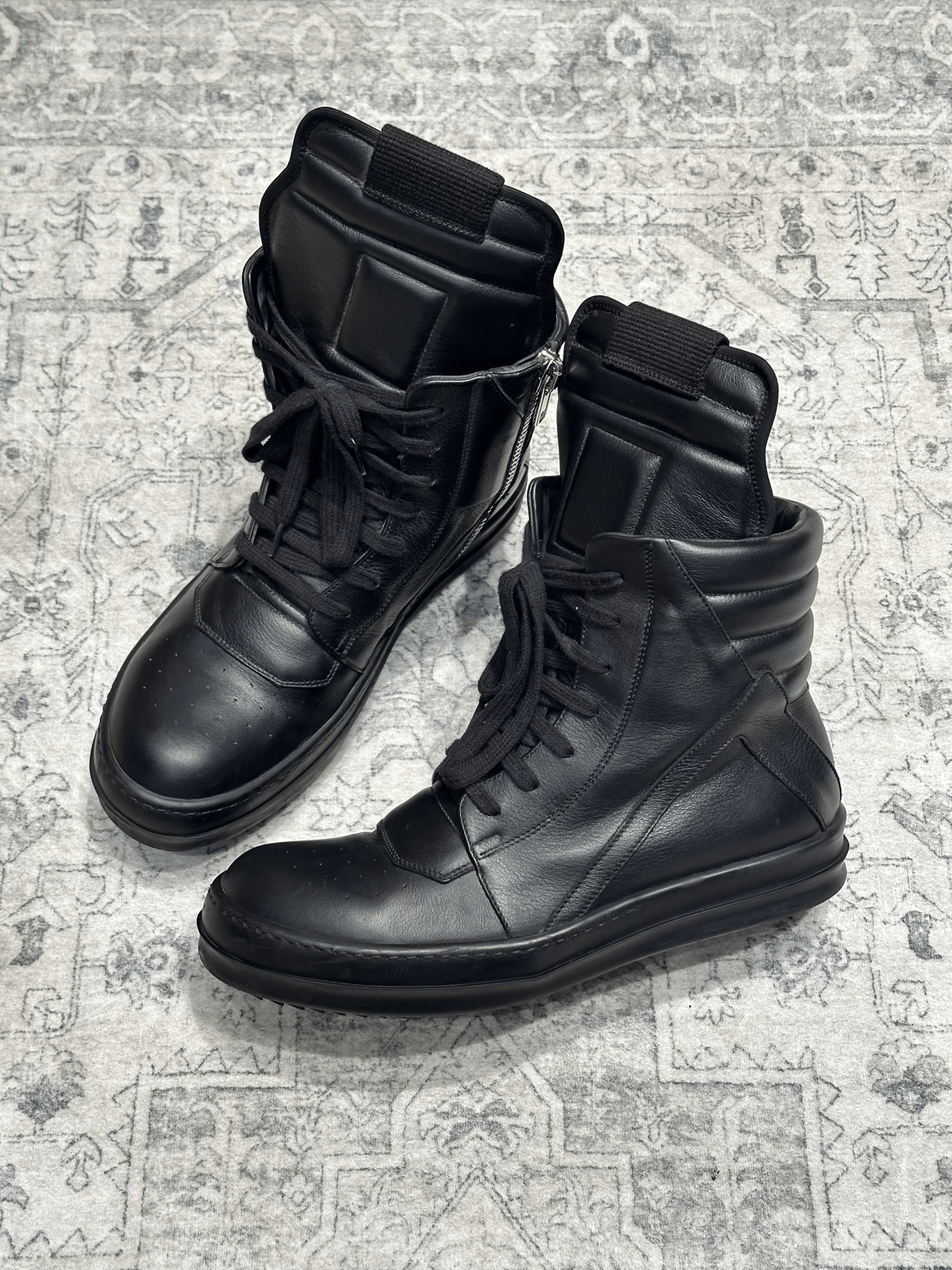 Rick Owens Rick Owens Inverted Triangle Black Leather Boots Size US 8 / EU 41 - 4 Thumbnail