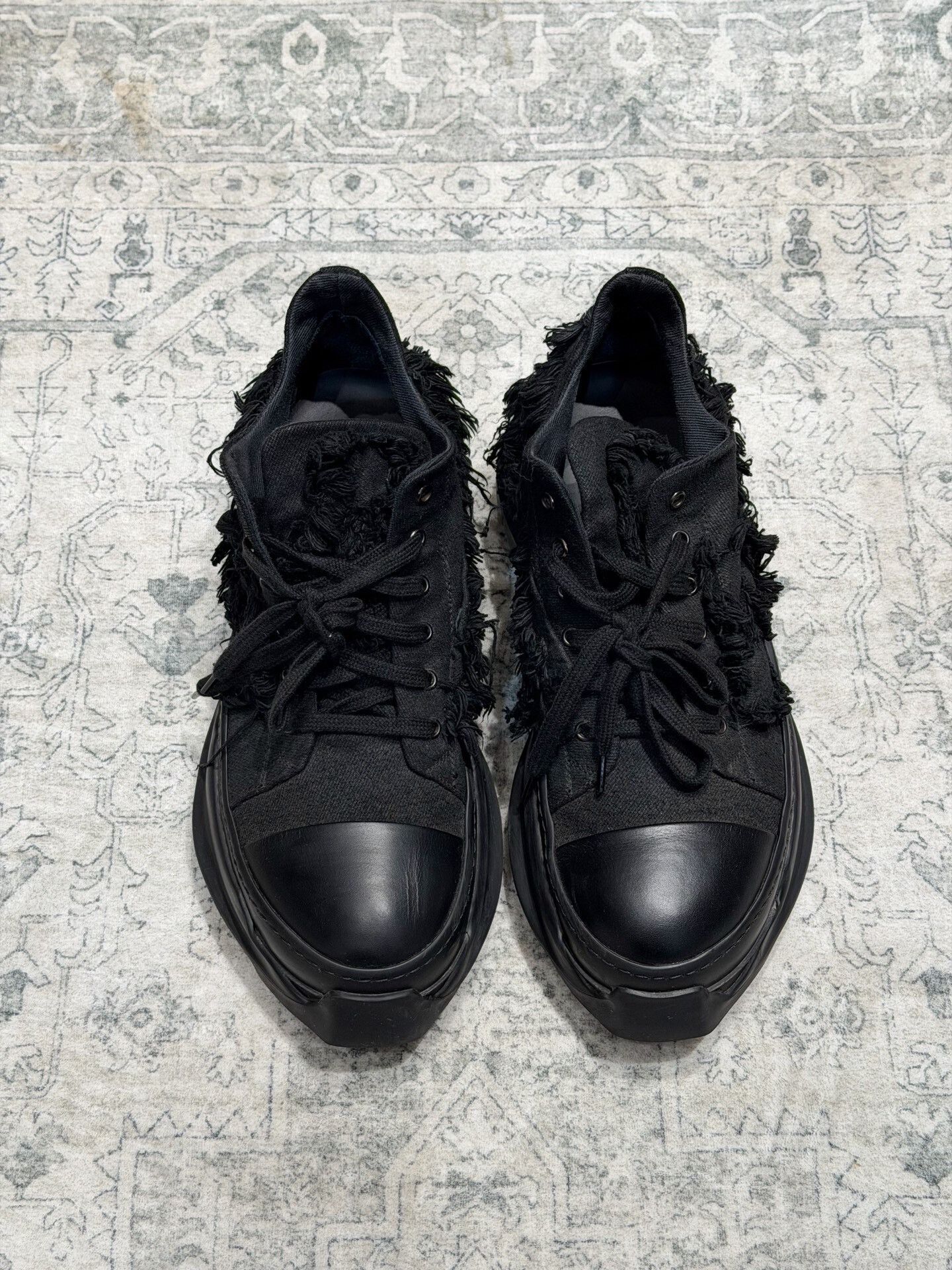 Rick Owens Drkshdw Rick Owens DRKSHDW Platform Distressed Sneakers Size US 10 / EU 43 - 3 Thumbnail