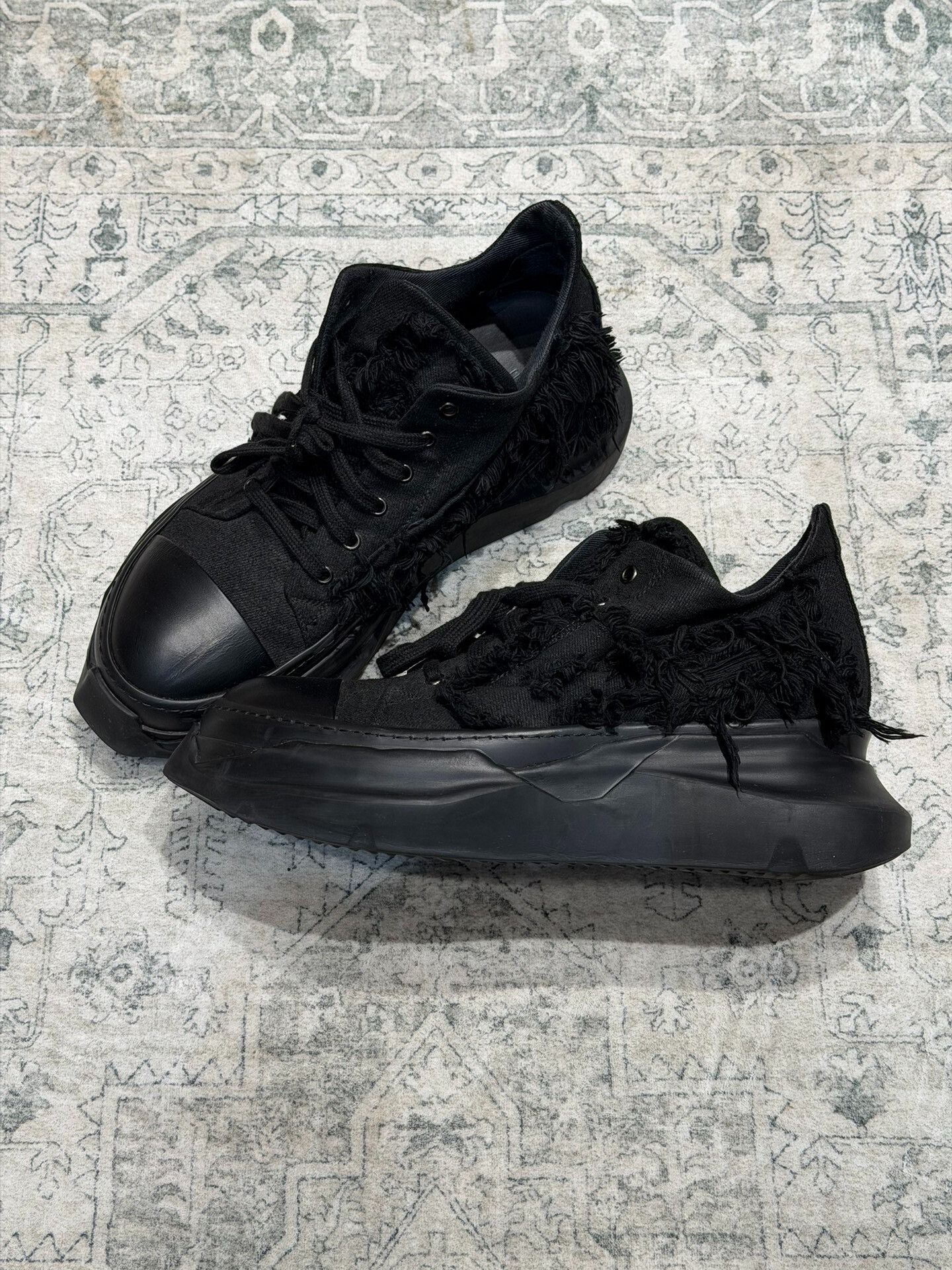 Rick Owens Drkshdw Rick Owens DRKSHDW Platform Distressed Sneakers Size US 10 / EU 43 - 5 Thumbnail