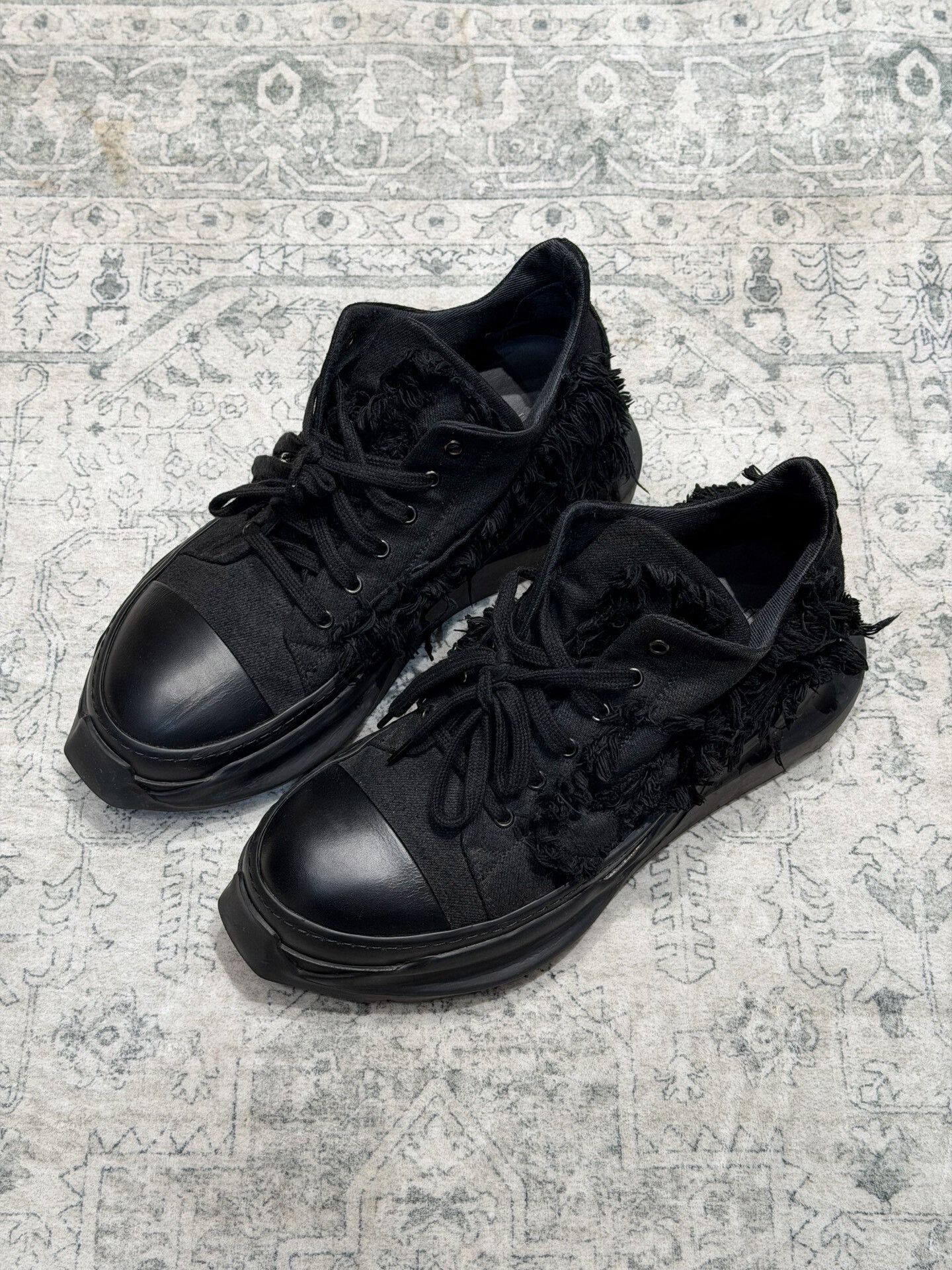 Rick Owens Drkshdw Rick Owens DRKSHDW Platform Distressed Sneakers Size US 10 / EU 43 - 2 Thumbnail
