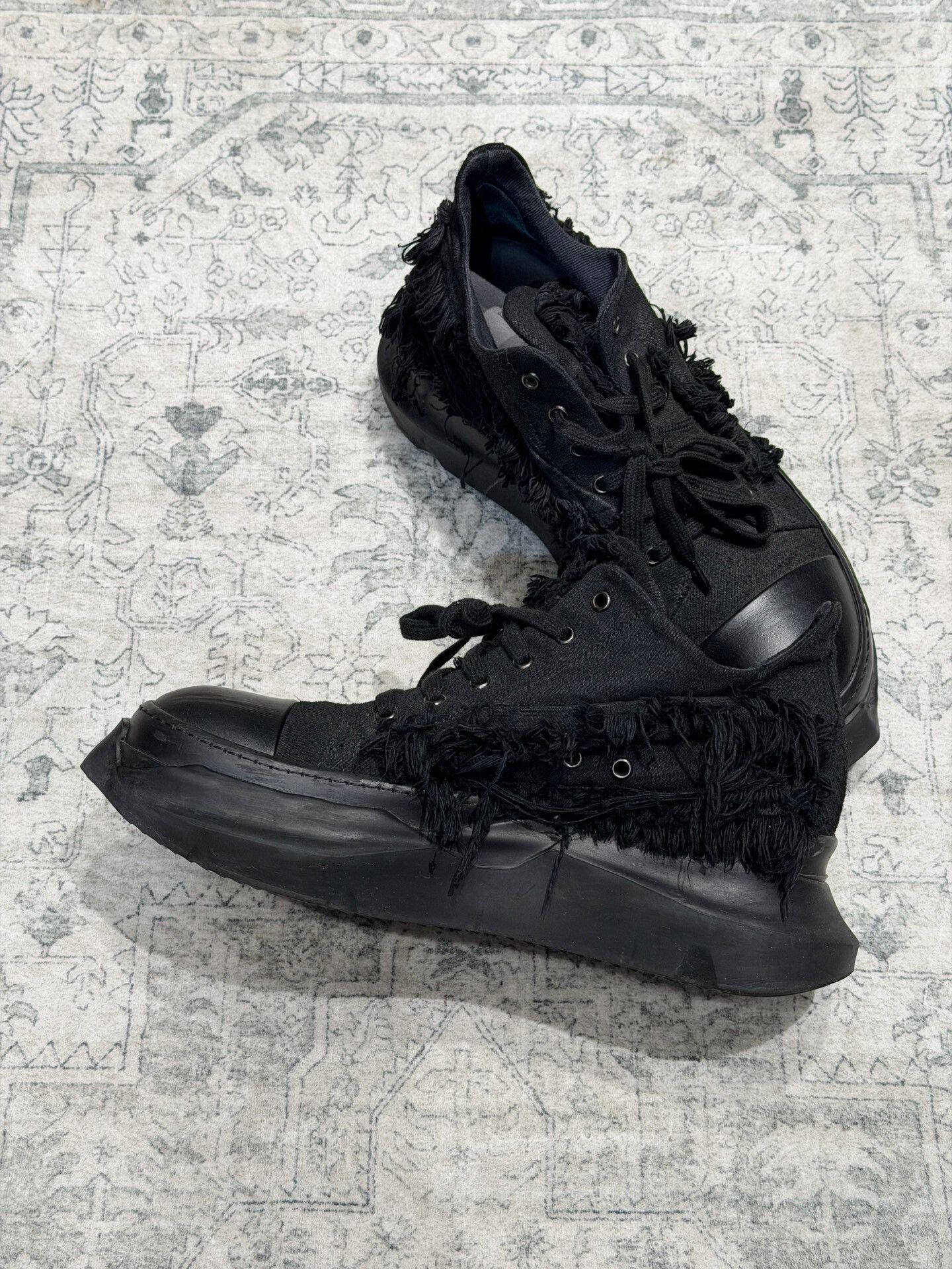 Rick Owens Drkshdw Rick Owens DRKSHDW Platform Distressed Sneakers Size US 10 / EU 43 - 6 Thumbnail